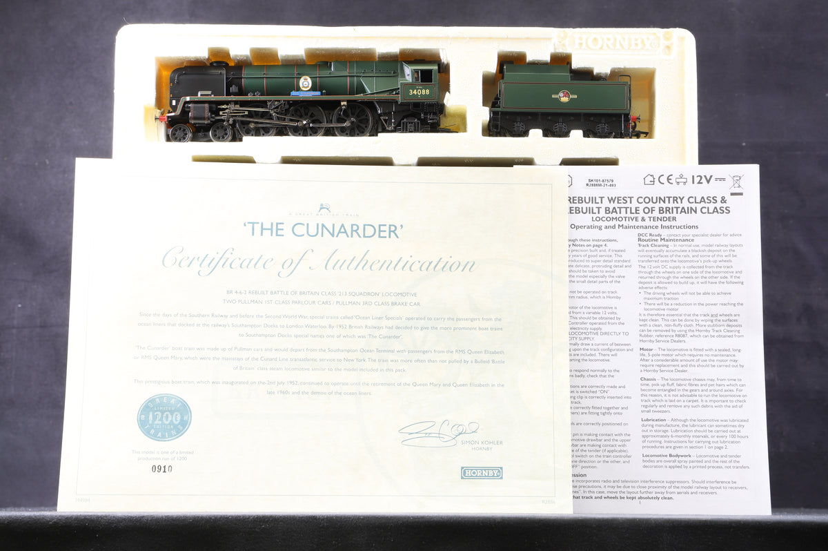 Hornby OO R2886M The Cunarder Train Pack Ltd Ed 910/ 1200