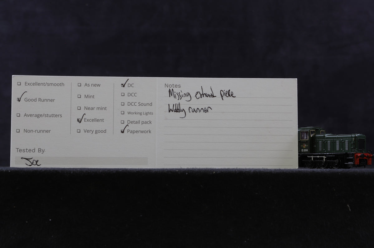 Graham Farish N Gauge 371-060 Class 03 D2011 in BR Green with Late Crests