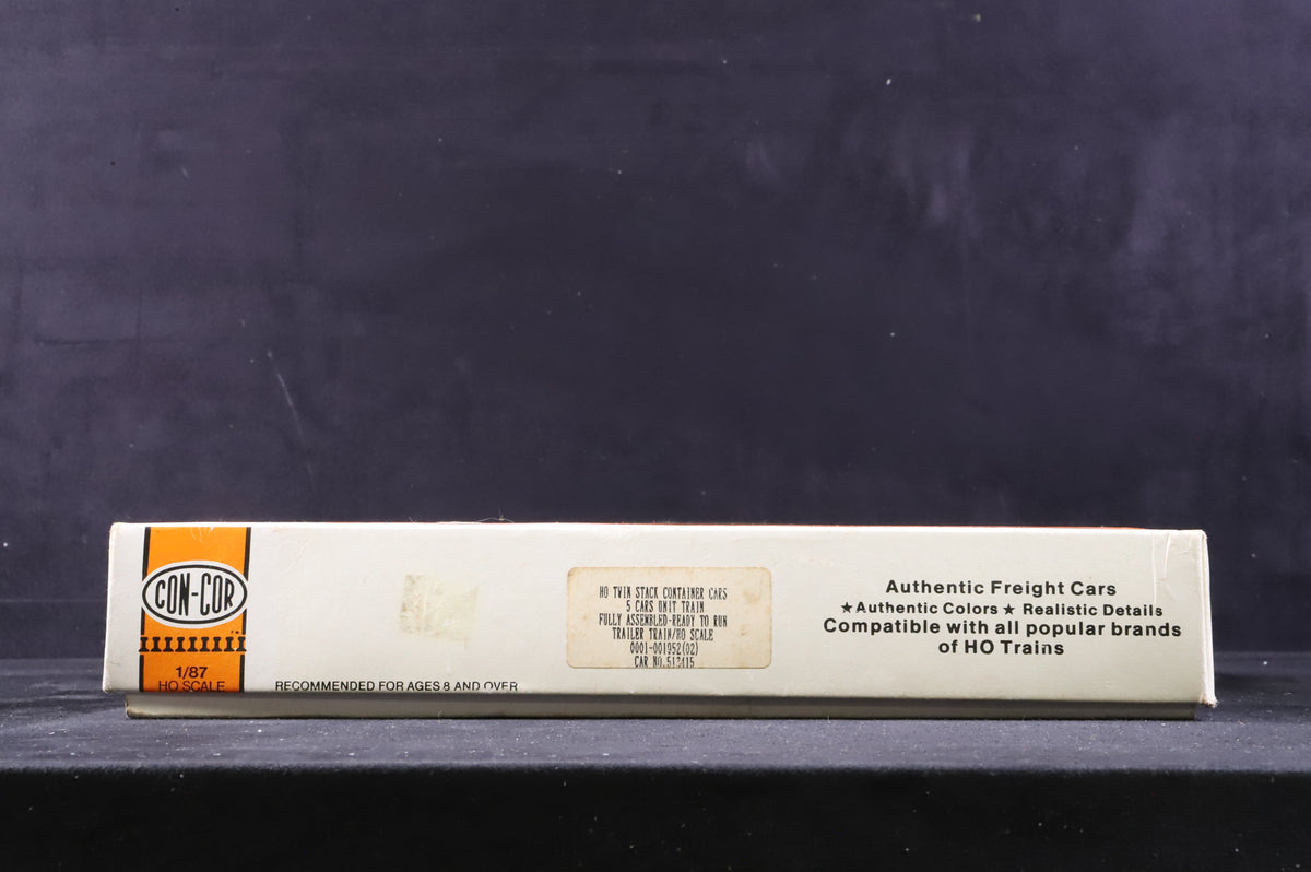 Con-Cor HO 000-001952(02) Pack of 5 Twin Stack Container Wagons in Southern Pacific Livery