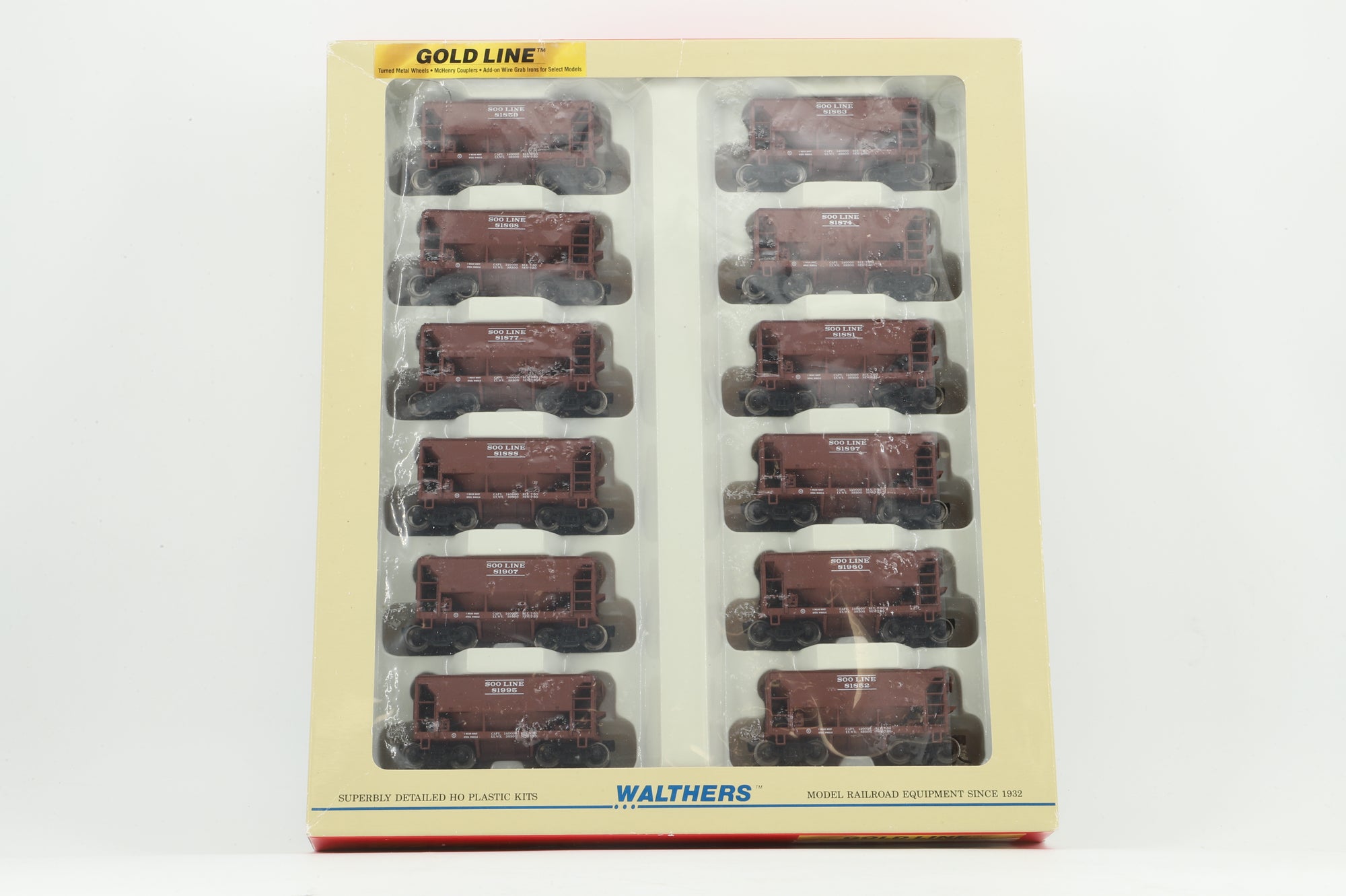 Walthers HO 932-4476 12-Pack of Ore Cars in SOO Line Brown