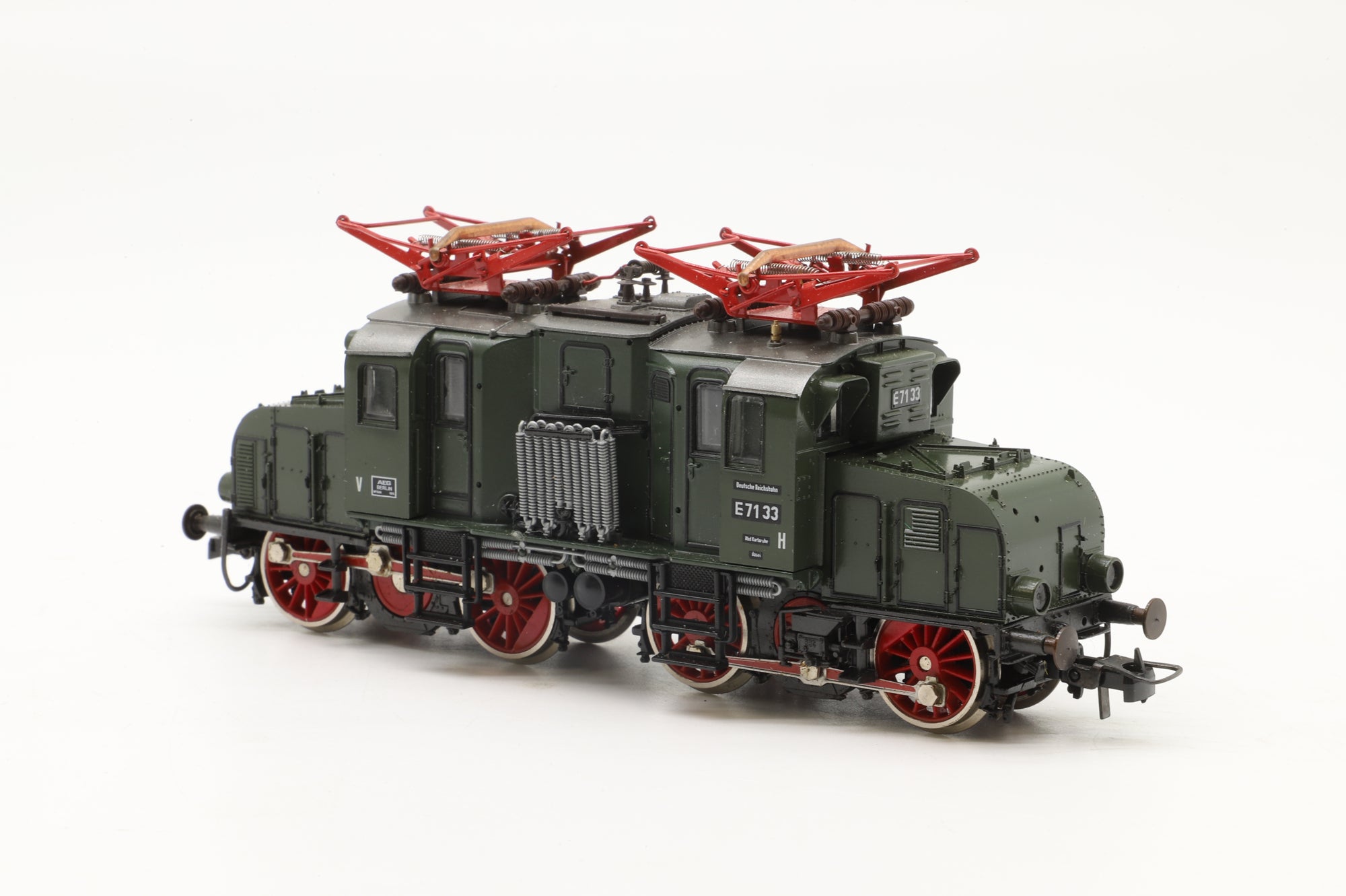 WORKSHOP Roco HO 04196A BR E7133 Electric Loco in DR Green/Red