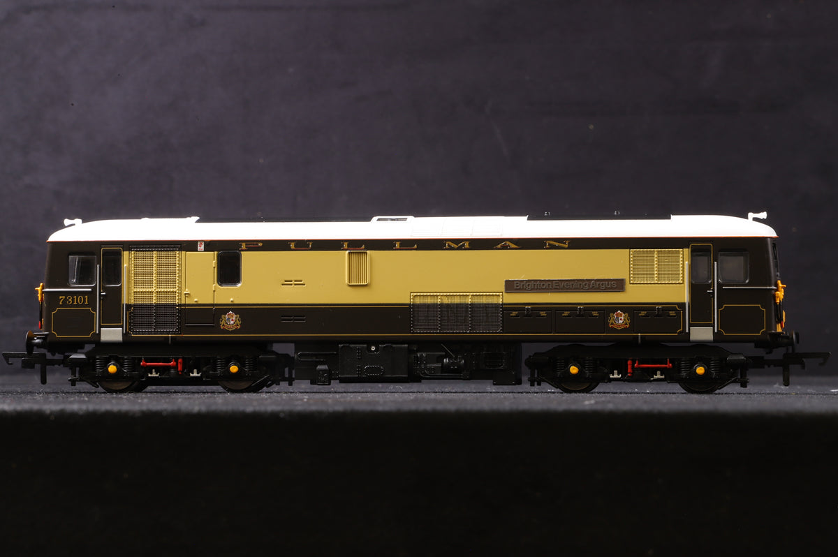 Hornby OO Class 73 &#39;73101&#39; &#39;Brighton Evening Argus&#39; Pullman Umber &amp; Cream