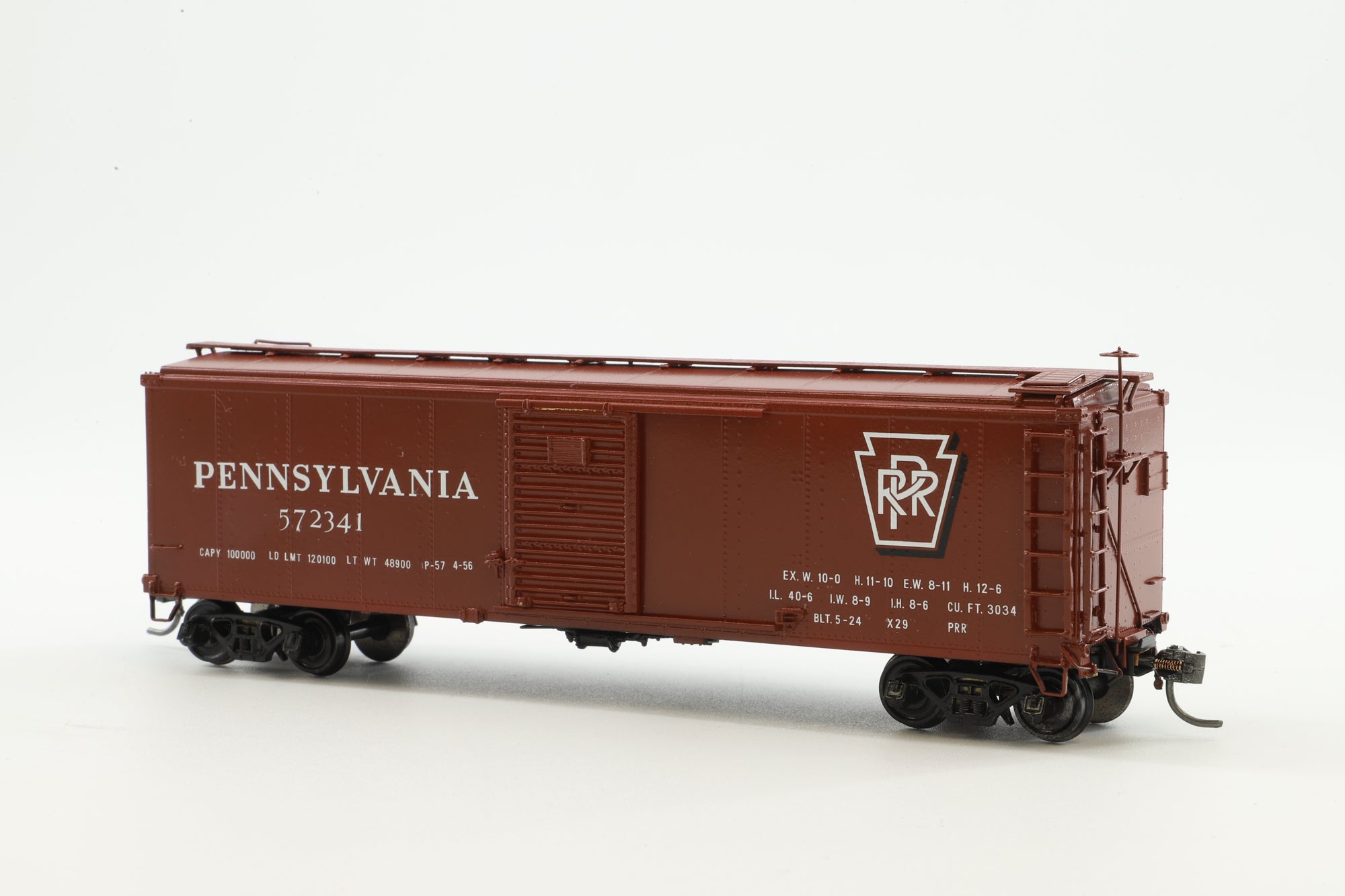 Overland Models HO Brass OMI-3013 Box Car PRR Class X29 w/ Corrugated Doors & Ends '572341'