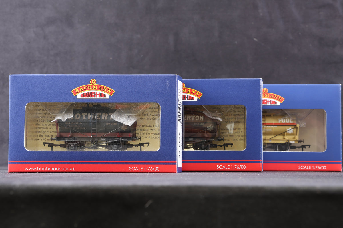 Bachmann OO Rake of 3 14T Tank Wagons, Bachmann Collectors&#39; &amp; Warley Model Railway Club Excl., Inc. 37-650T, U &amp; 2014T