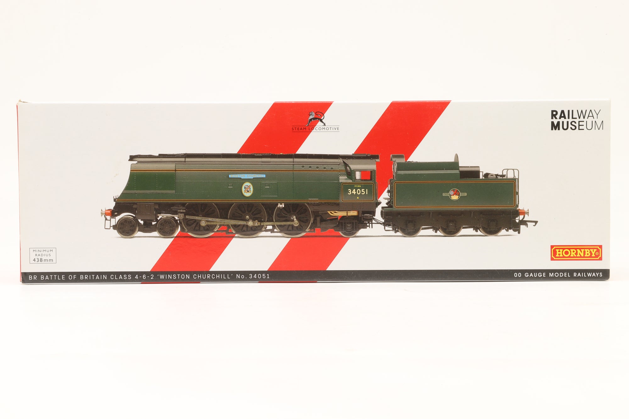 Hornby OO R3866 Battle of Britain Class '34051' 'Winston Churchill' BR Lined Green L/C