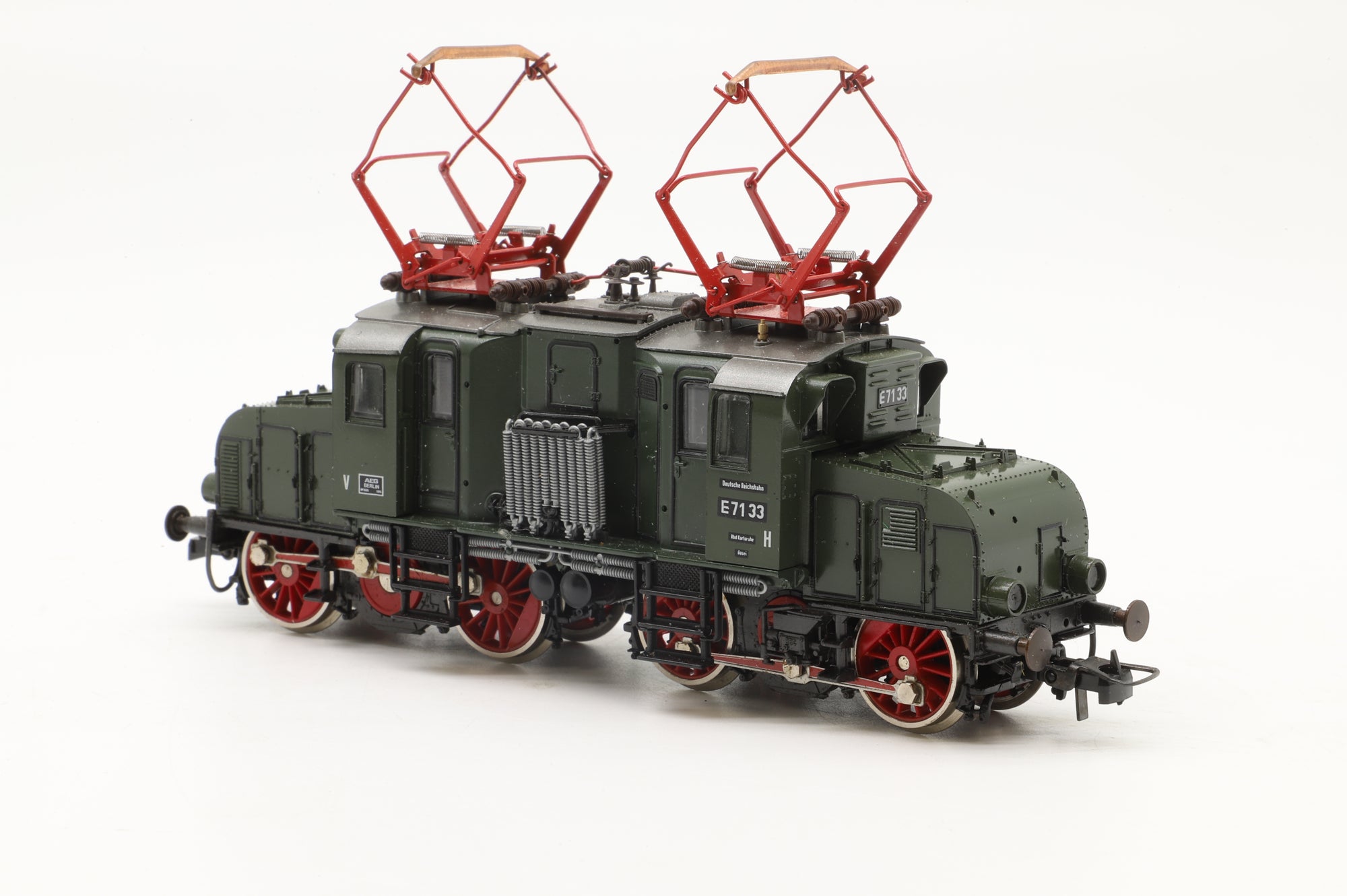 WORKSHOP Roco HO 04196A BR E7133 Electric Loco in DR Green/Red