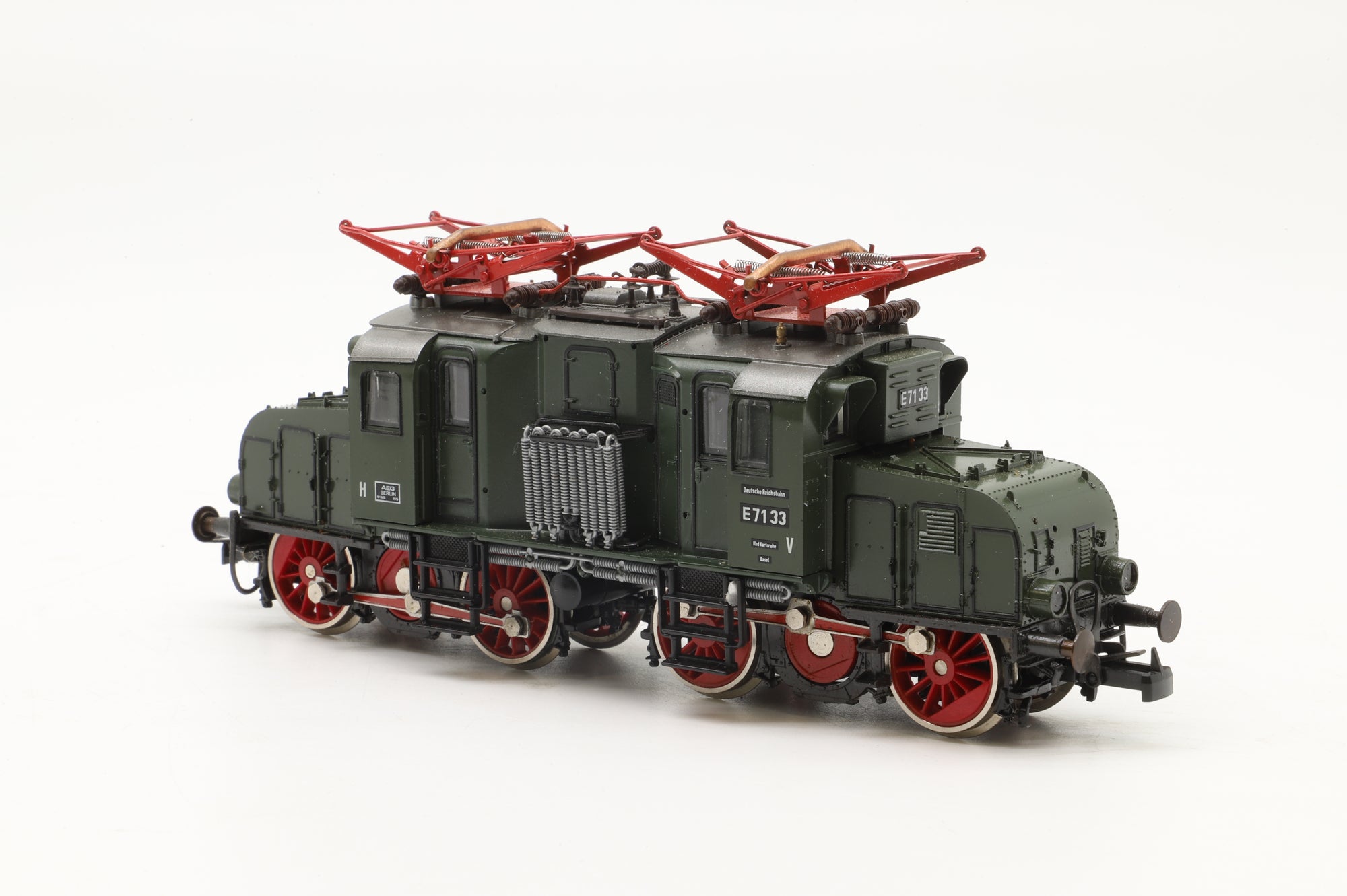 WORKSHOP Roco HO 04196A BR E7133 Electric Loco in DR Green/Red