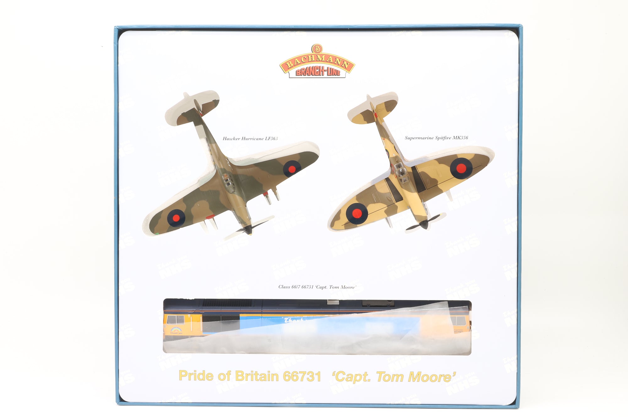 Bachmann 32-980KSF Class 66/7 Pride of Britain '66731' 'Capt. Tom Moore' GBRf/NHS & Two Aircraft Special Edition DCC Sound
