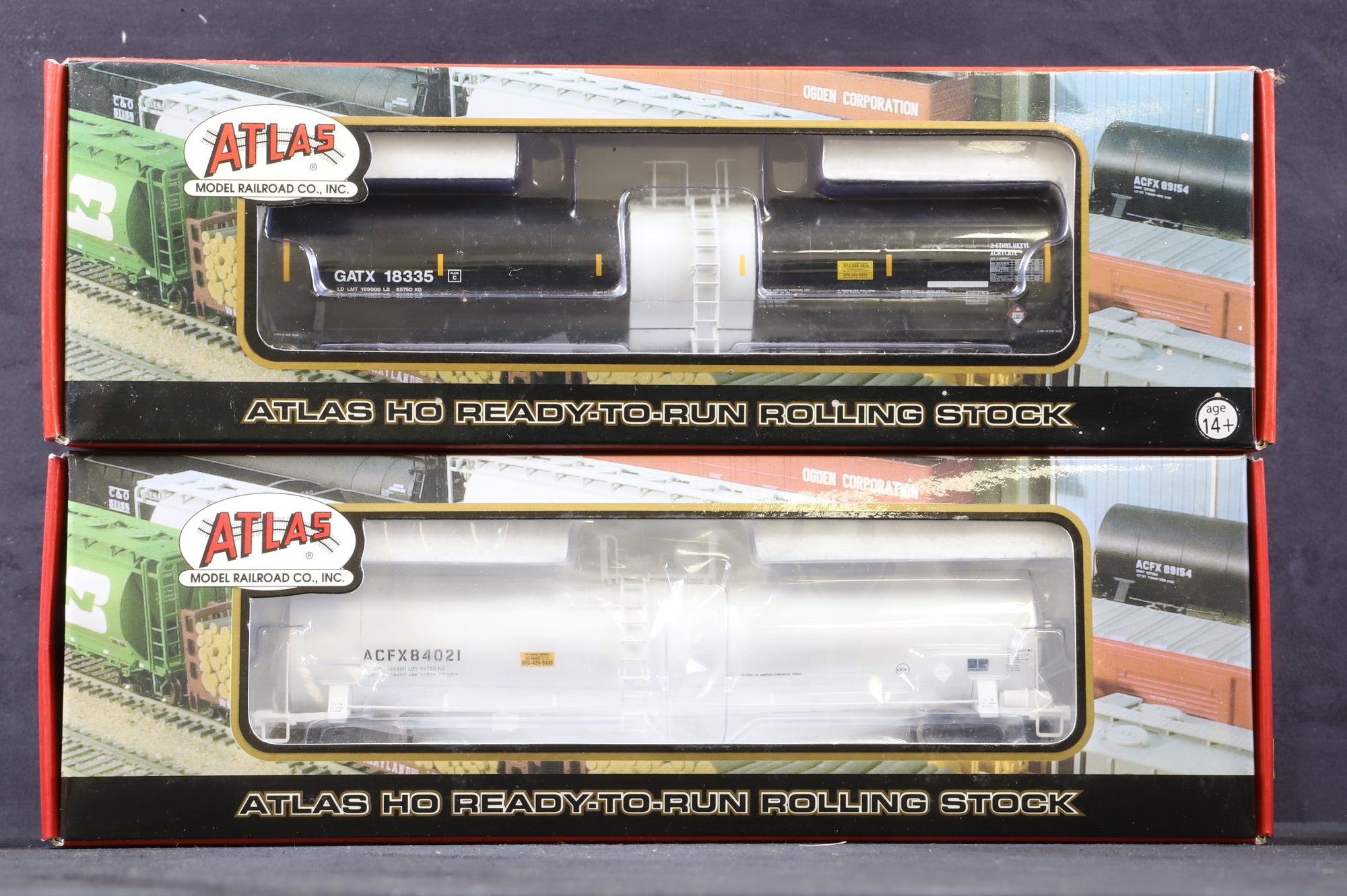 Atlas HO Rake Of 5 Mixed Freight Wagons Inc. 1623-3, 1931-02, 1933-01, 20 00430x2