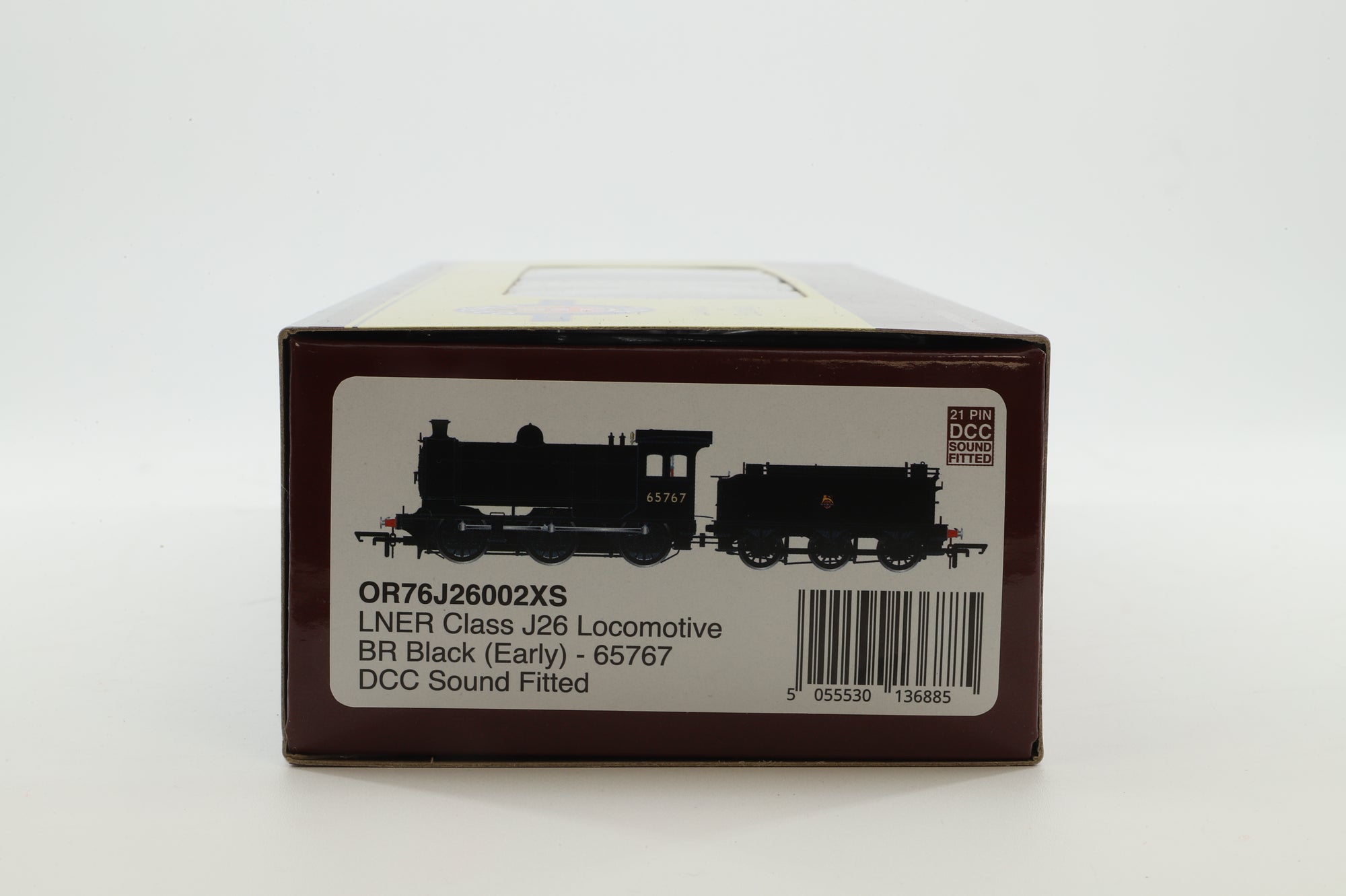 Oxford Rail OO OR76J26002XS Class J26 65767 in BR Black w/ Early Crests - DCC Sound