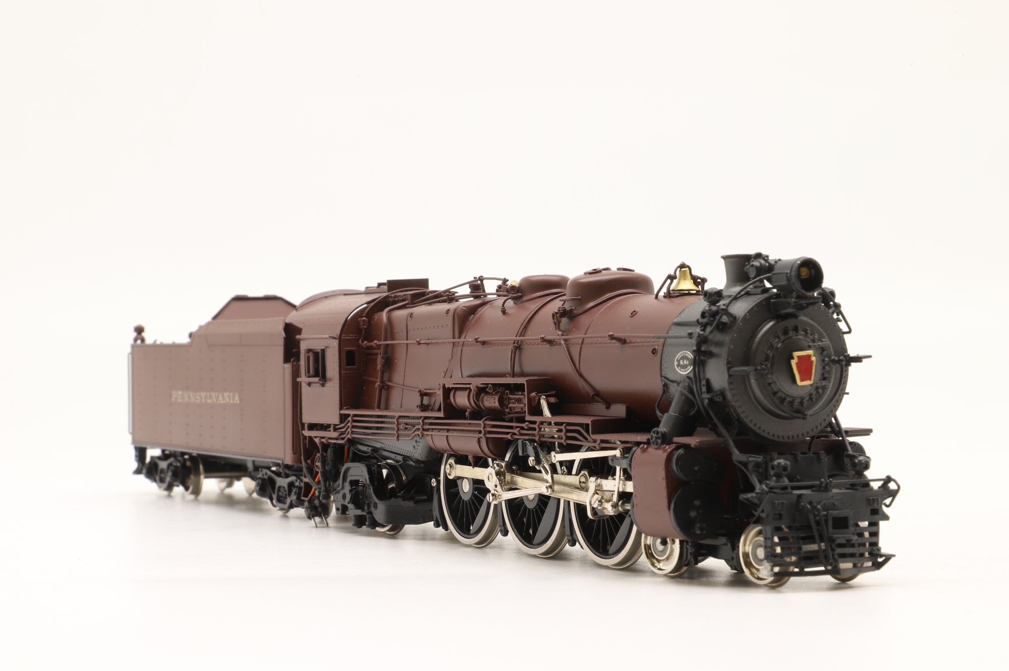 Precision Scale/D&D HO Brass 15708-2 K-4 4-6-2 w/ 130-P-75 Tender Unnumbered PRR Tuscan Red, Factory Painted, DCC Sound