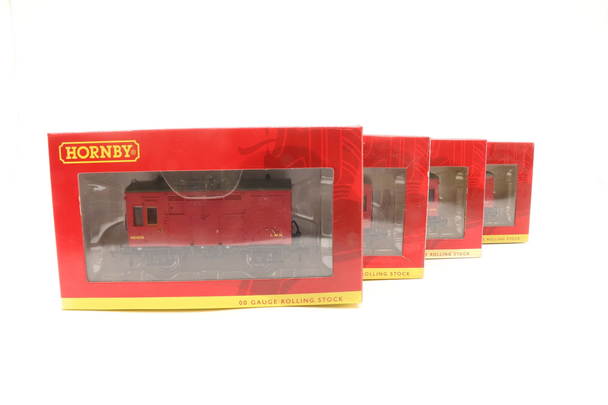 Hornby OO Rake of 4 LMS Horse Boxes Inc.R6678 & R6678A