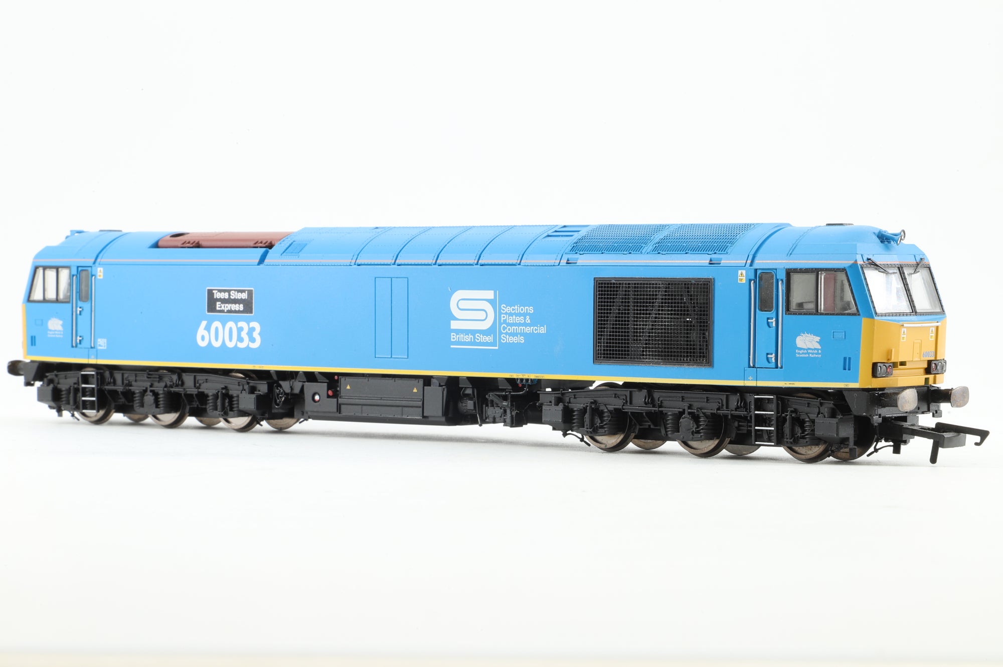 Hornby OO R3051 Class 60 60033 'Tees Steel Express' in EWS/British Steel Blue