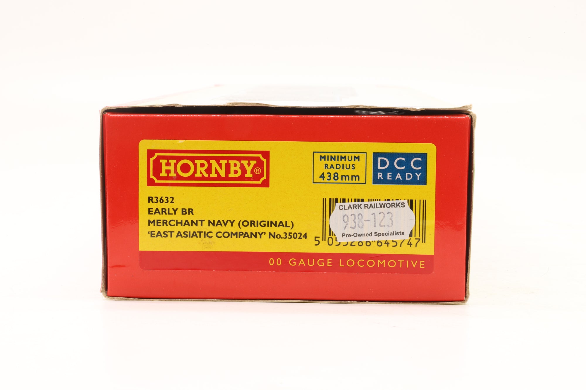 Hornby OO R3632 Merchant Navy Class '35024' 'East Asiatic Company' BR Lined Blue E/C Weathered DCC Sound