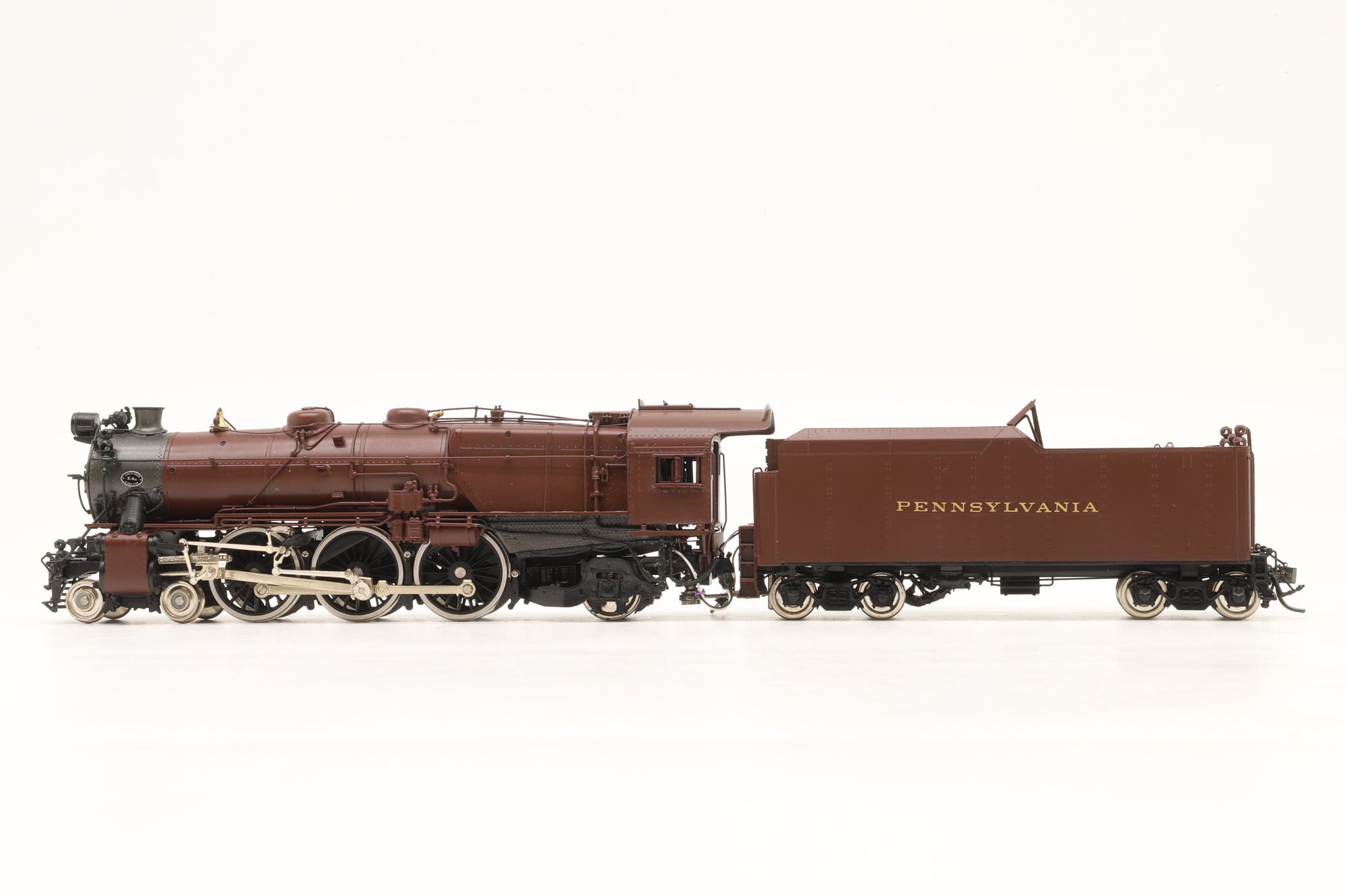 Precision Scale/D&D HO Brass 15708-2 K-4 4-6-2 w/ 130-P-75 Tender Unnumbered PRR Tuscan Red, Factory Painted, DCC Sound