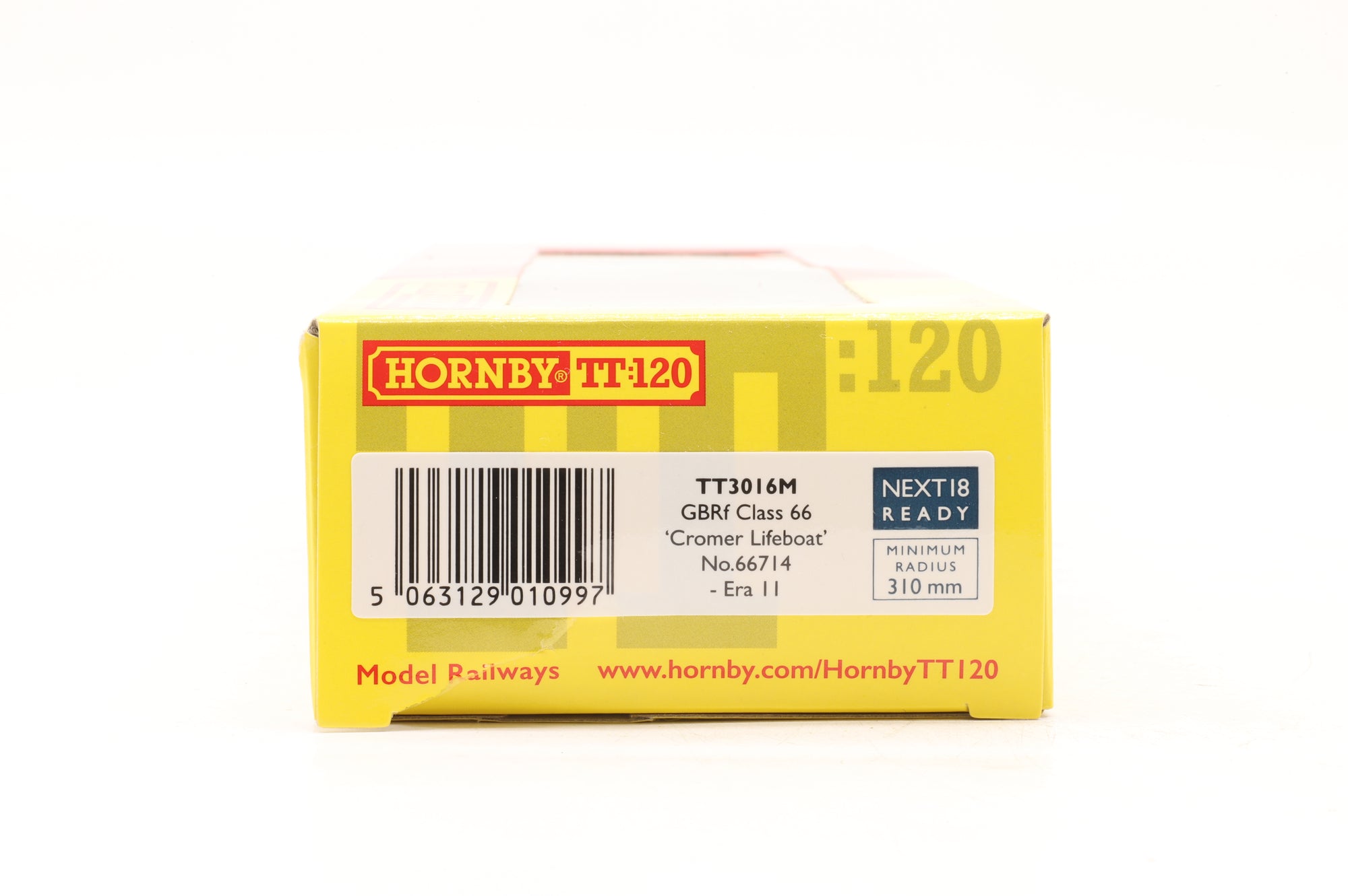Hornby TT:120 TT3016M Class 66 66714 'Cromer Lifeboat' in GBRf Livery