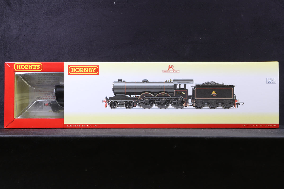 Hornby OO R3546 Class B12 61576 in Lined BR Black w/ Early Crests