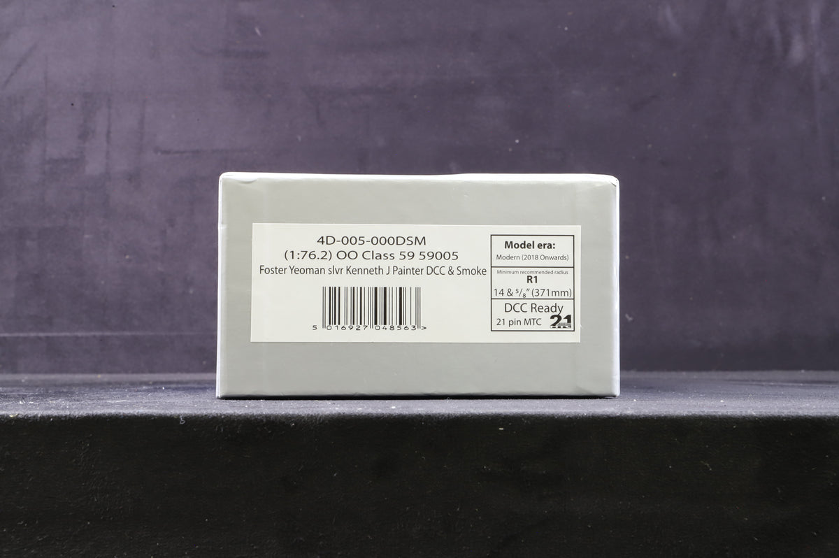 Dapol OO 4D-005-000DSM Class 59 59005 &#39;Kenneth J. Painter&#39; in Foster Yeoman Livery - DCC &amp; Smoke