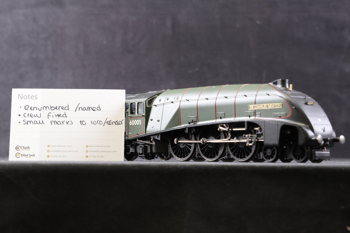 Hornby OO R3522 Class A4 &#39;60005&#39; &#39;Sir Charles Newton&#39; BR Green E/C, Renumbered