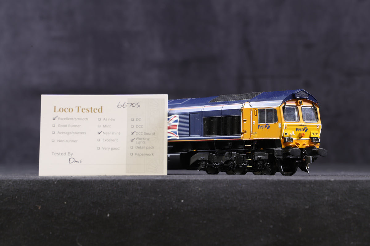 Bachmann OO 32-727Y Class 66 Diesel &#39;66705&#39; GBRf, DCC Sound Ltd Ed 370/ 512