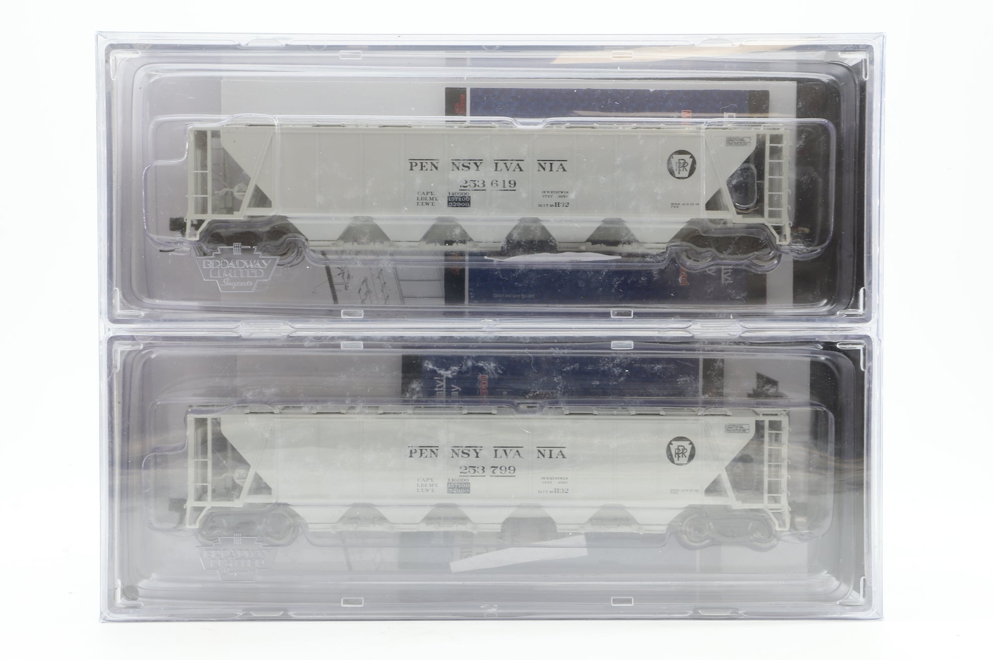 Broadway Limited HO 1885 Pack Of 4 H32 Covered Hopper PRR Circle Keystone Wagons