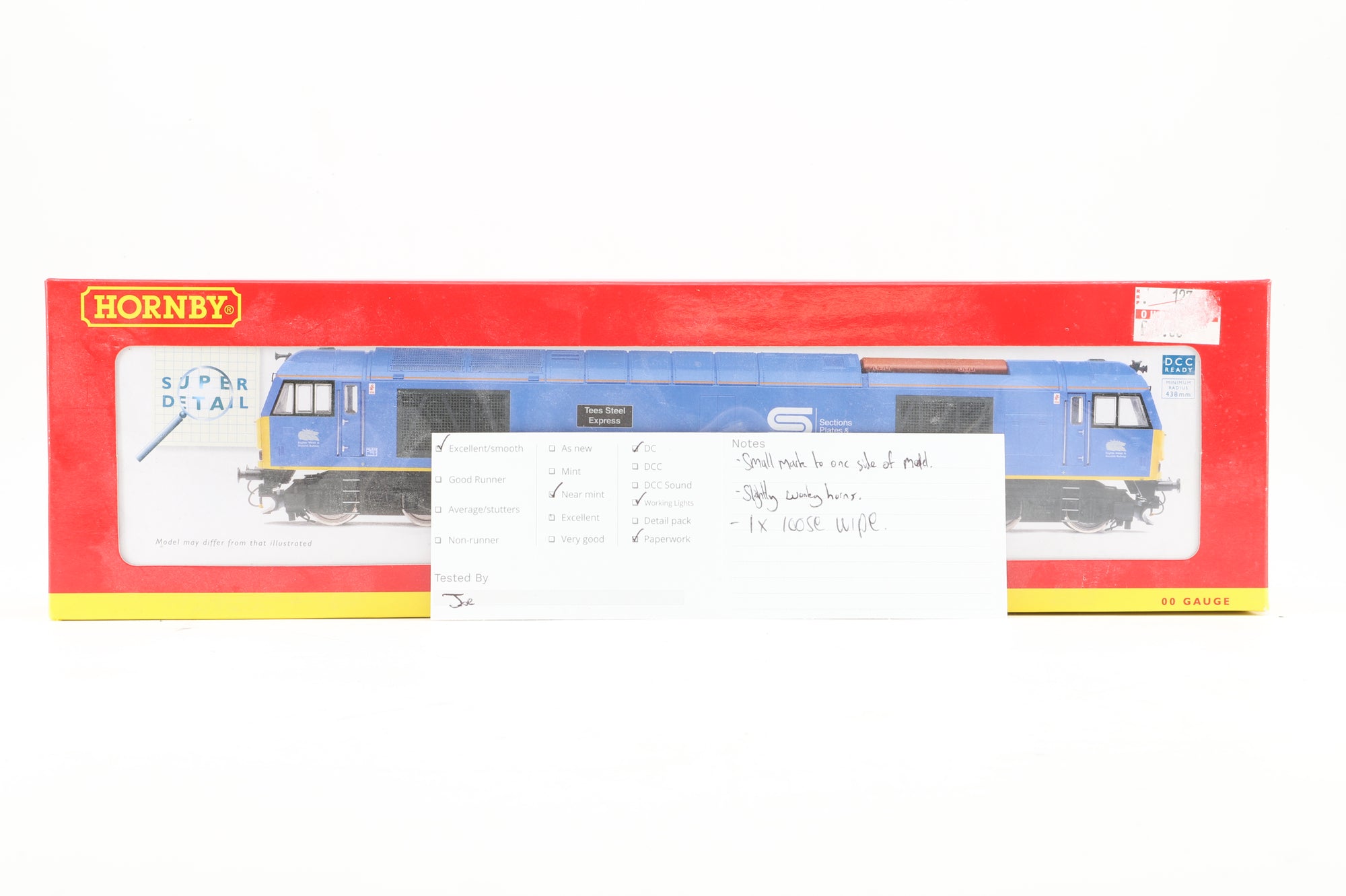 Hornby OO R3051 Class 60 60033 'Tees Steel Express' in EWS/British Steel Blue