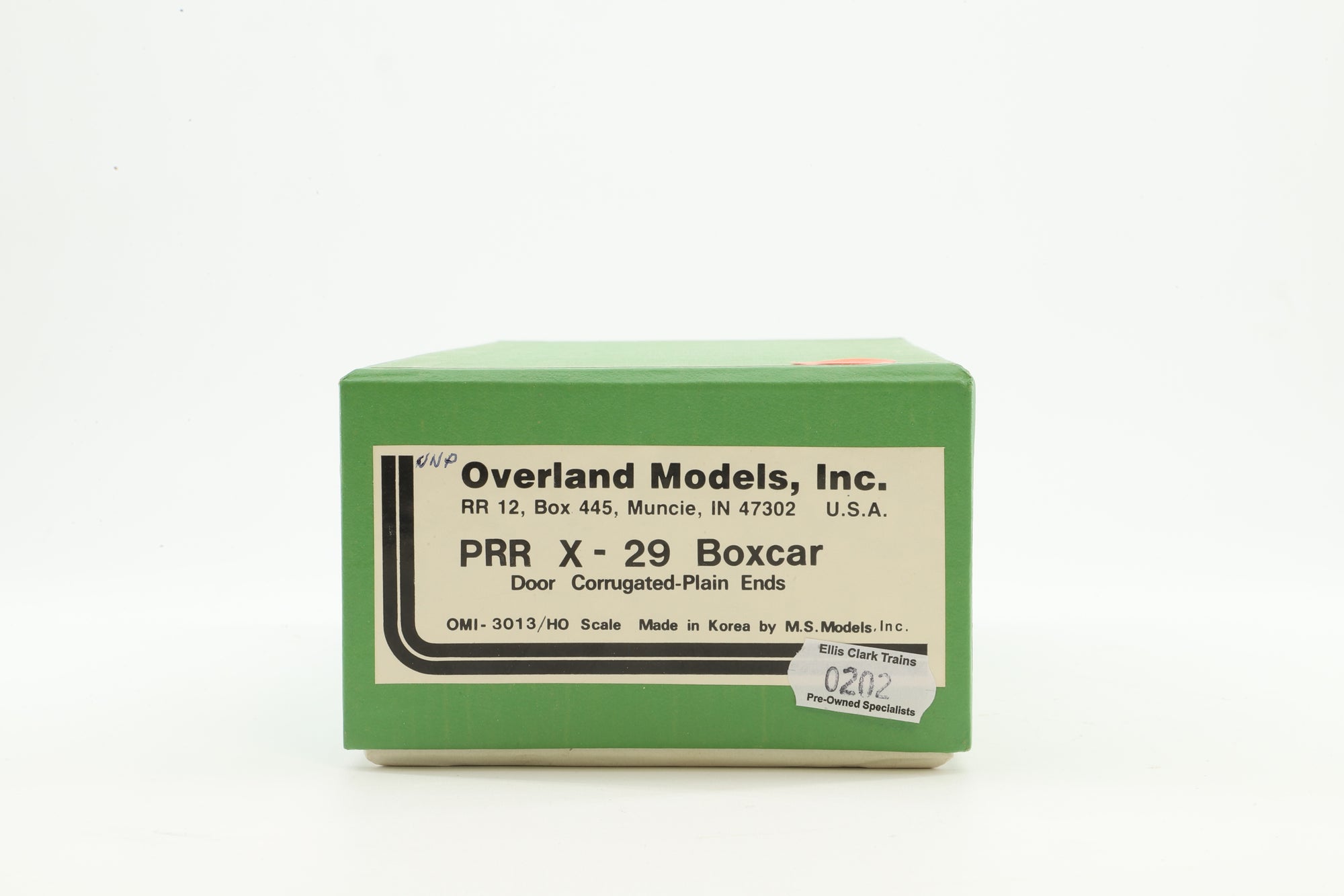 Overland Models HO Brass OMI-3013 Box Car PRR Class X29 w/ Corrugated Doors & Ends '572341'