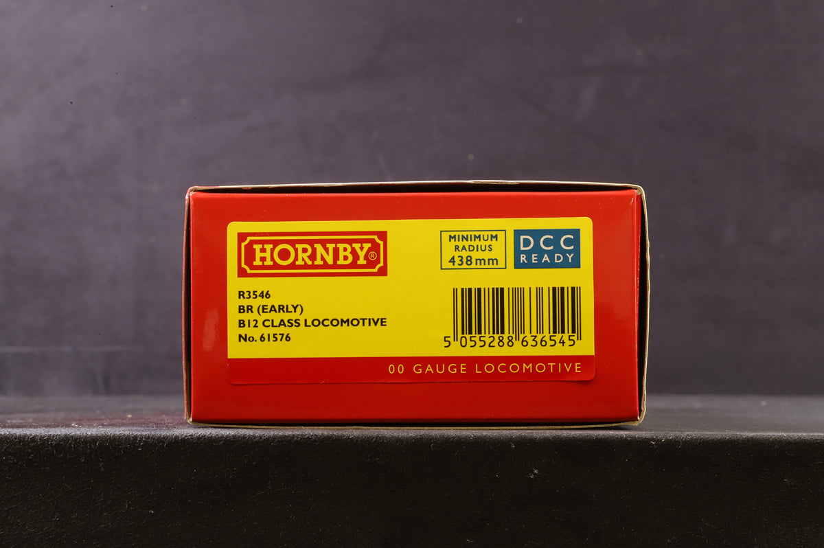 Hornby OO R3546 Class B12 61576 in Lined BR Black w/ Early Crests