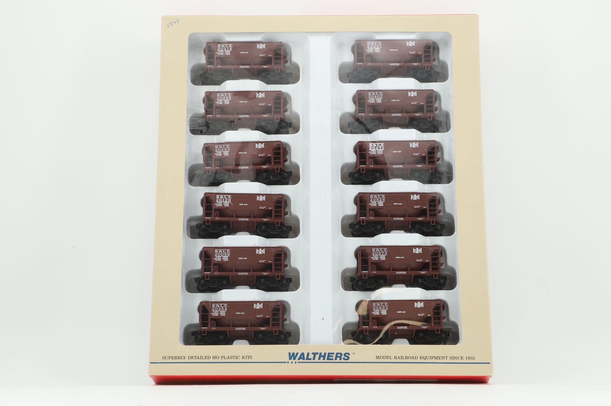 Walthers HO 932-4456 12-Pack of Ore Cars in B&LE Brown