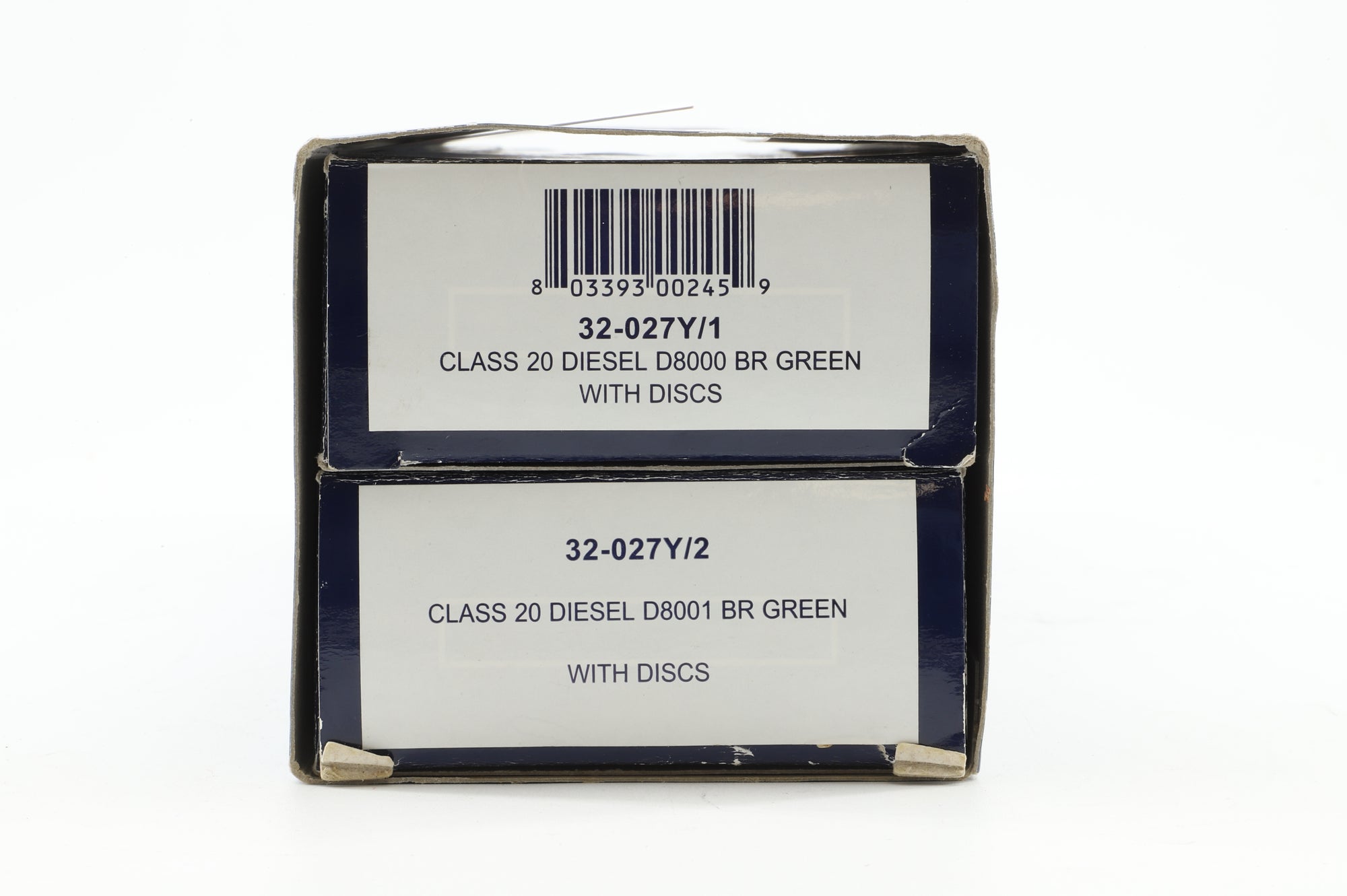 Bachmann OO 32-027Y1/2 Class 20 Diesel Twin Pack 'D8000 & D80001' BR Green With Discs