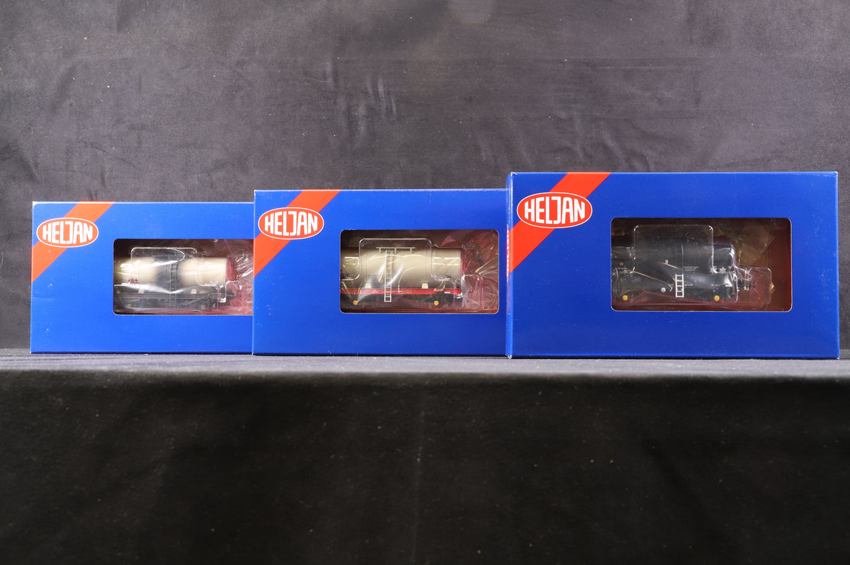 Heljan OO Rake of 3 Tank Wagons, Inc 1105, 1153 &amp; 1154