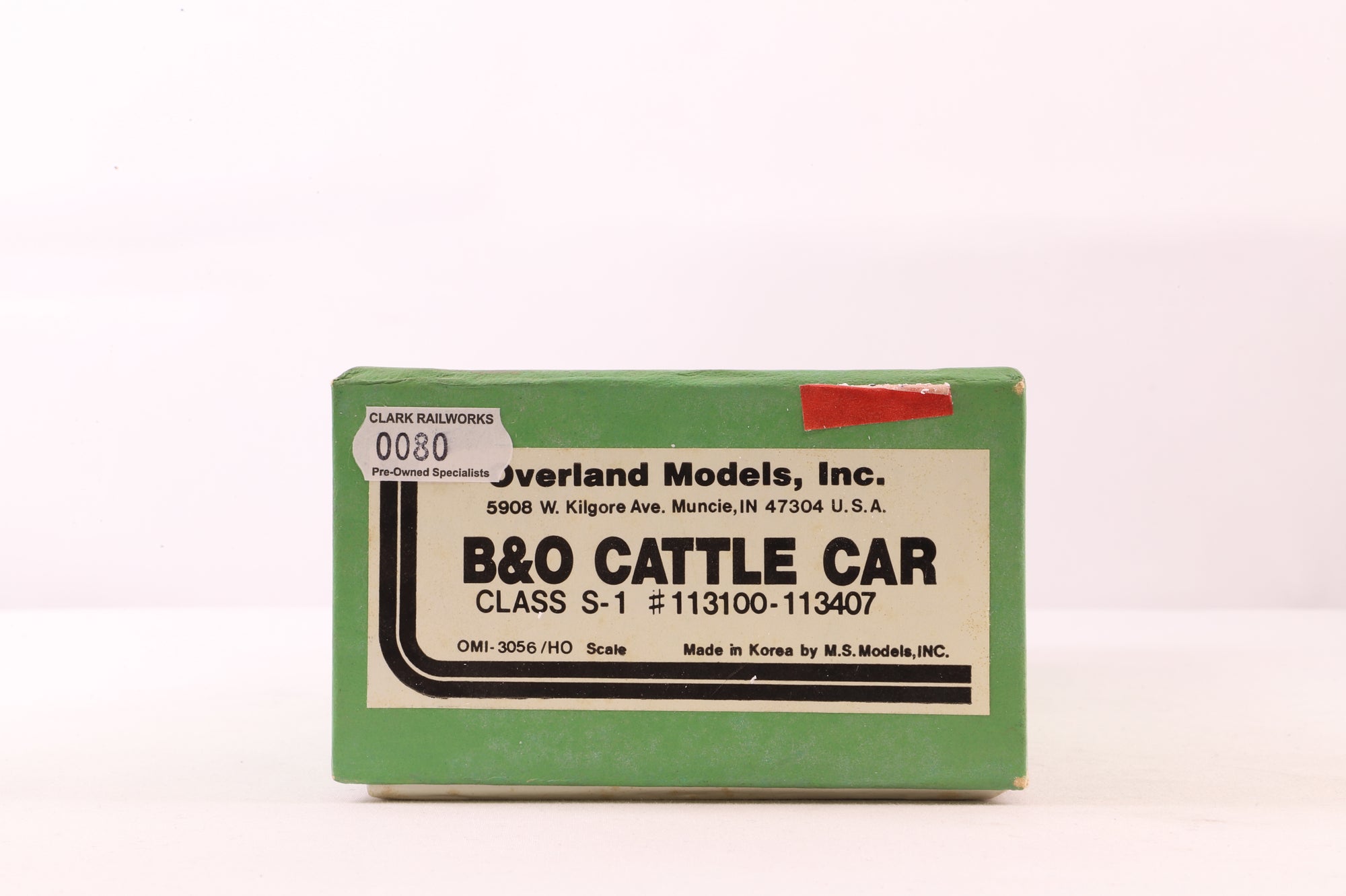 Overland Models HO Brass OMI-3056 B&O Cattle Car '113052'
