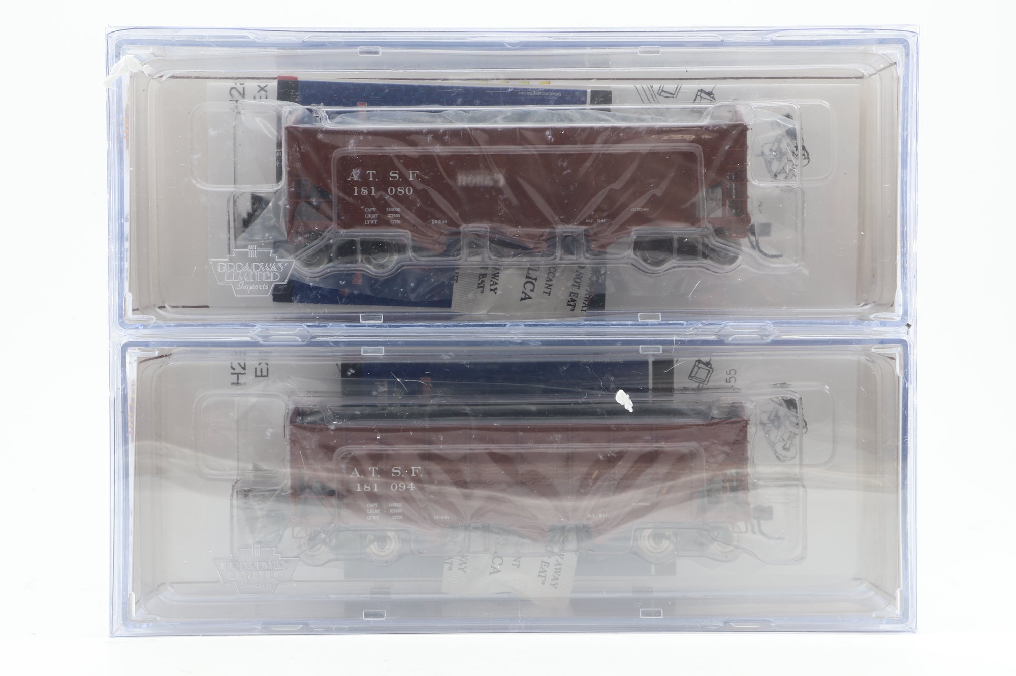 Broadway Limited HO 4452 Pack Of 6 H2a 3 Bay ATSF Hopper Cars