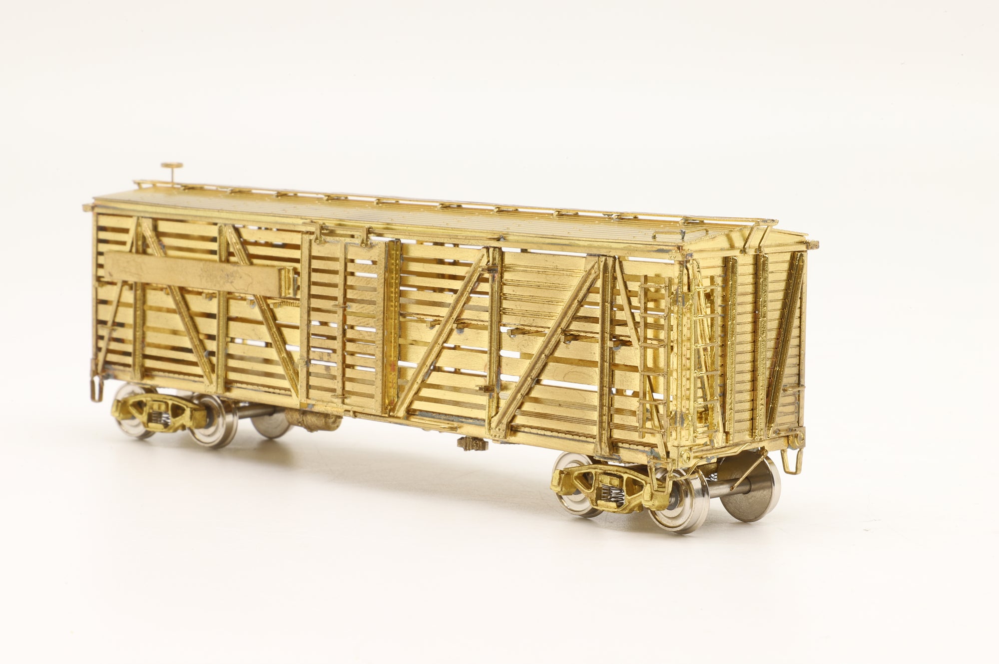 Precision Scale Co./Iron Horse Models HO Brass 15596 Class K8 AAR Class SC Double Deck Stock Car Unpainted