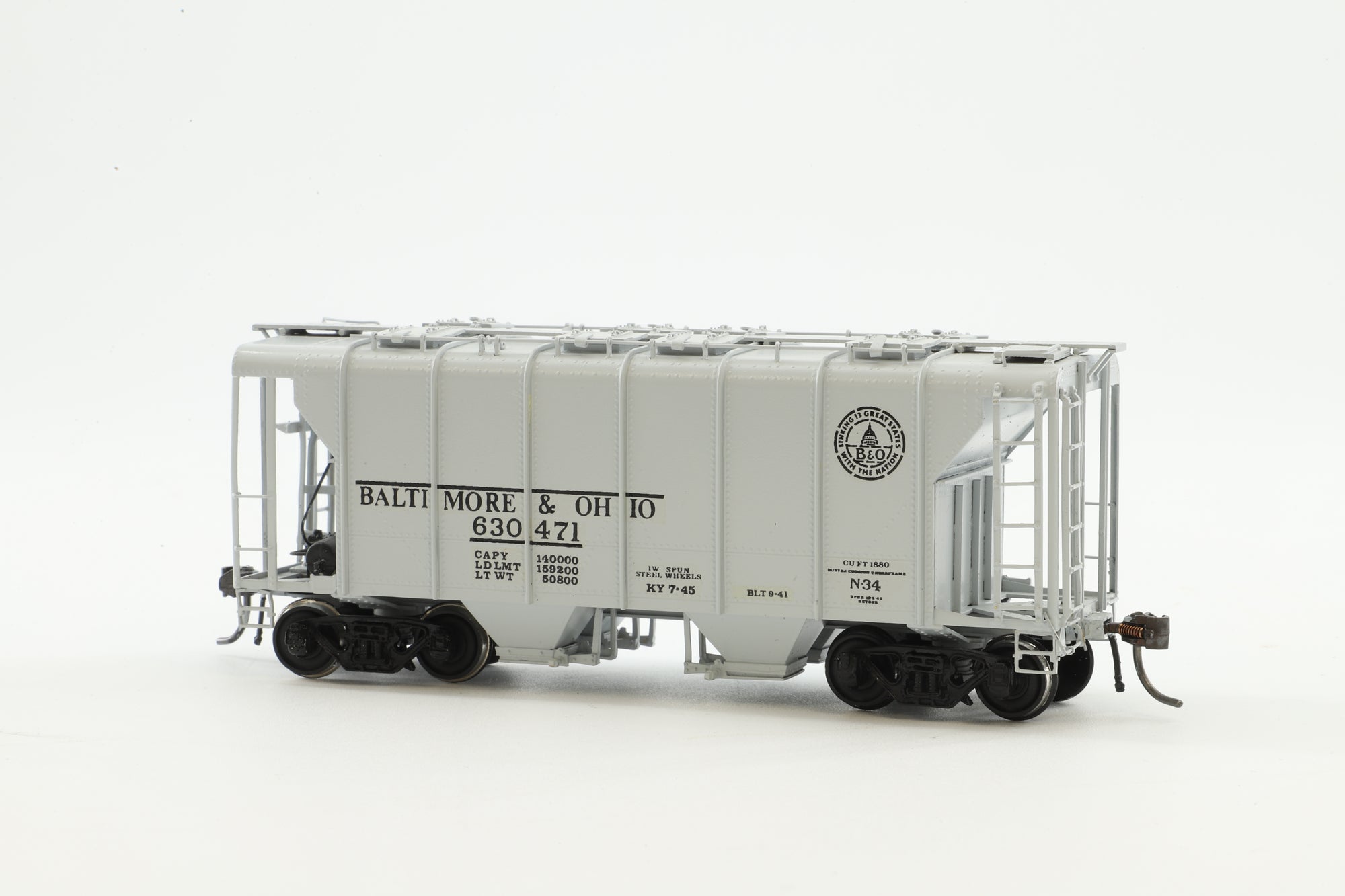 Overland Models HO Brass OMI-1390 Hopper Covered B&O Class N34 '630471'
