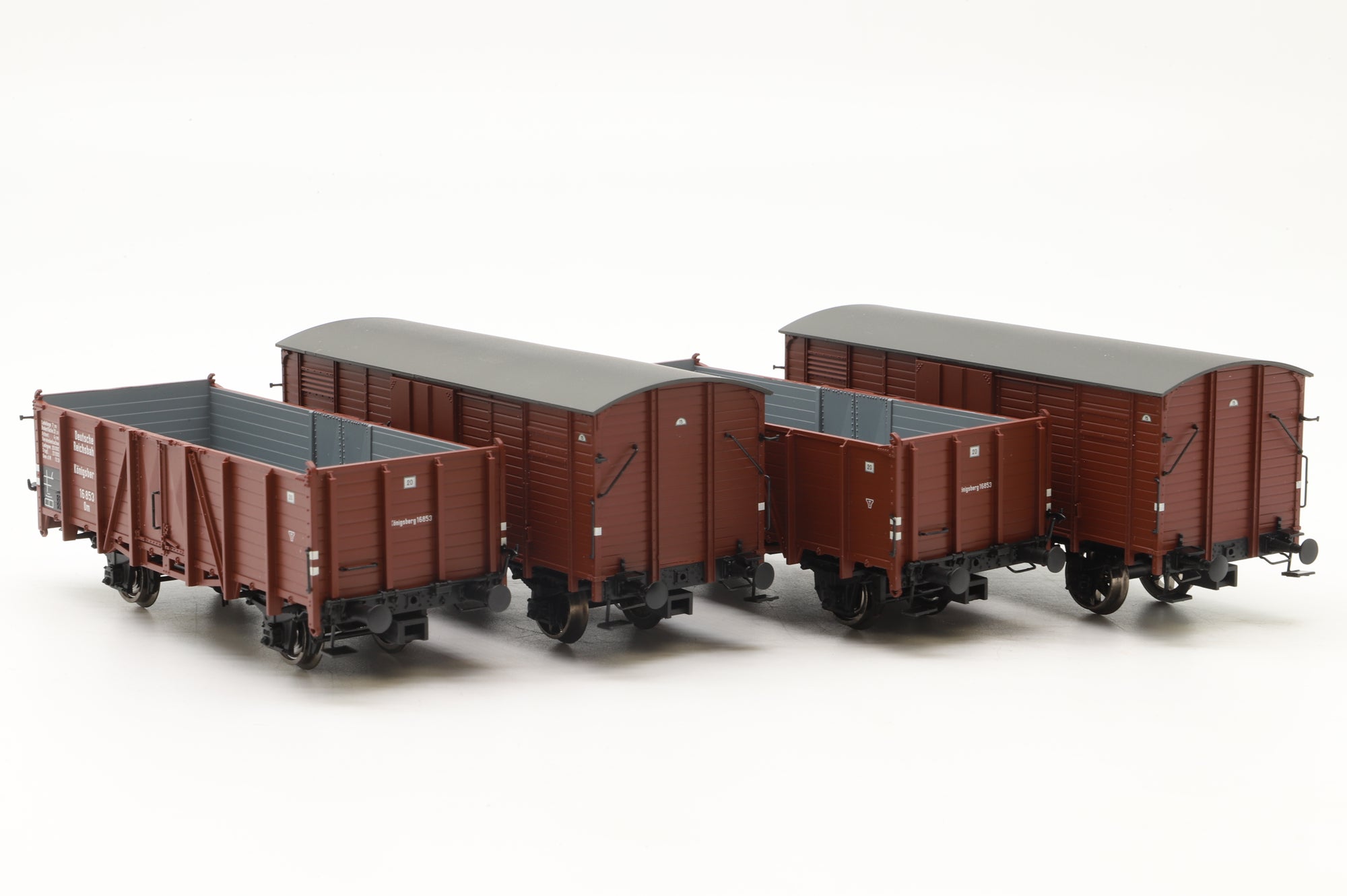 Brawa HO Rake of 4 DRG Guterwagens Inc. 2 x 48201 & 2 x 48407