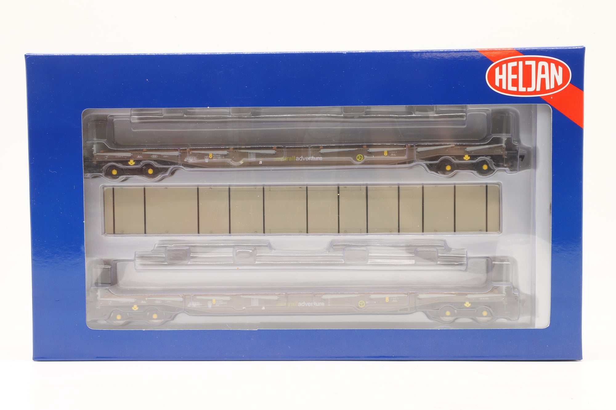 Heljan OO 5115 Twin Pack IGA Cargowaggon Bogie Flat Barrier Wagons
