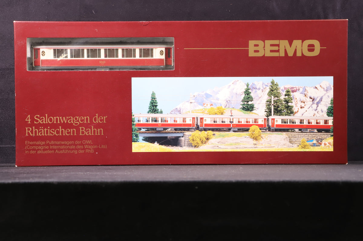 BEMO HOe-HOm 7272114 Pack of 4 Compagnie Internationale Des Wagon-Lits Coaches in RHB Livery