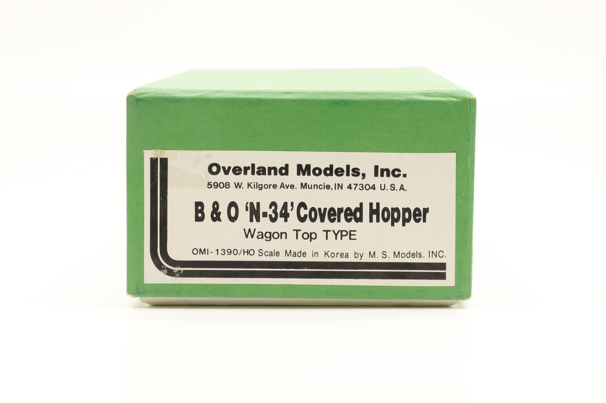 Overland Models HO Brass B&O N-34 Covered Hopper Wagon Top Type