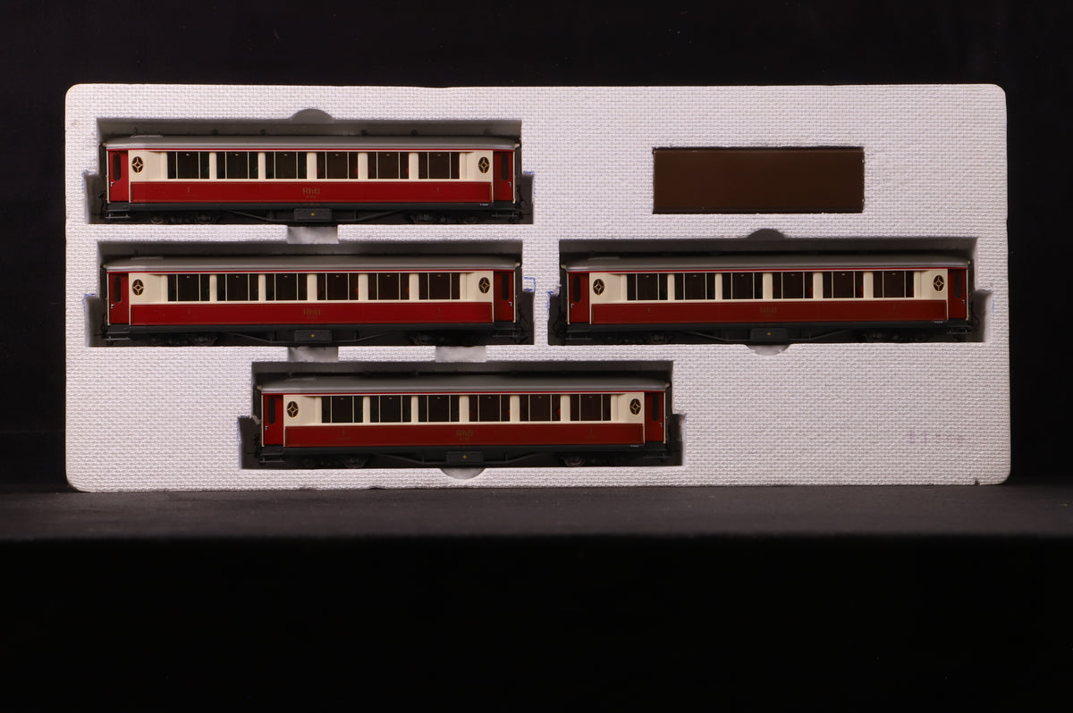 BEMO HOe-HOm 7272114 Pack of 4 Compagnie Internationale Des Wagon-Lits Coaches in RHB Livery