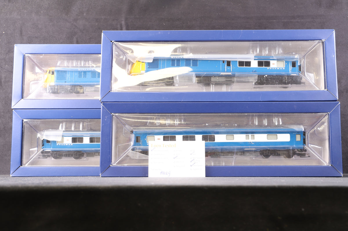 Bachmann OO 31-265DC Midland Pullman Six Car Unit Nanking Blue w/Yellow Ends, DCC Fitted