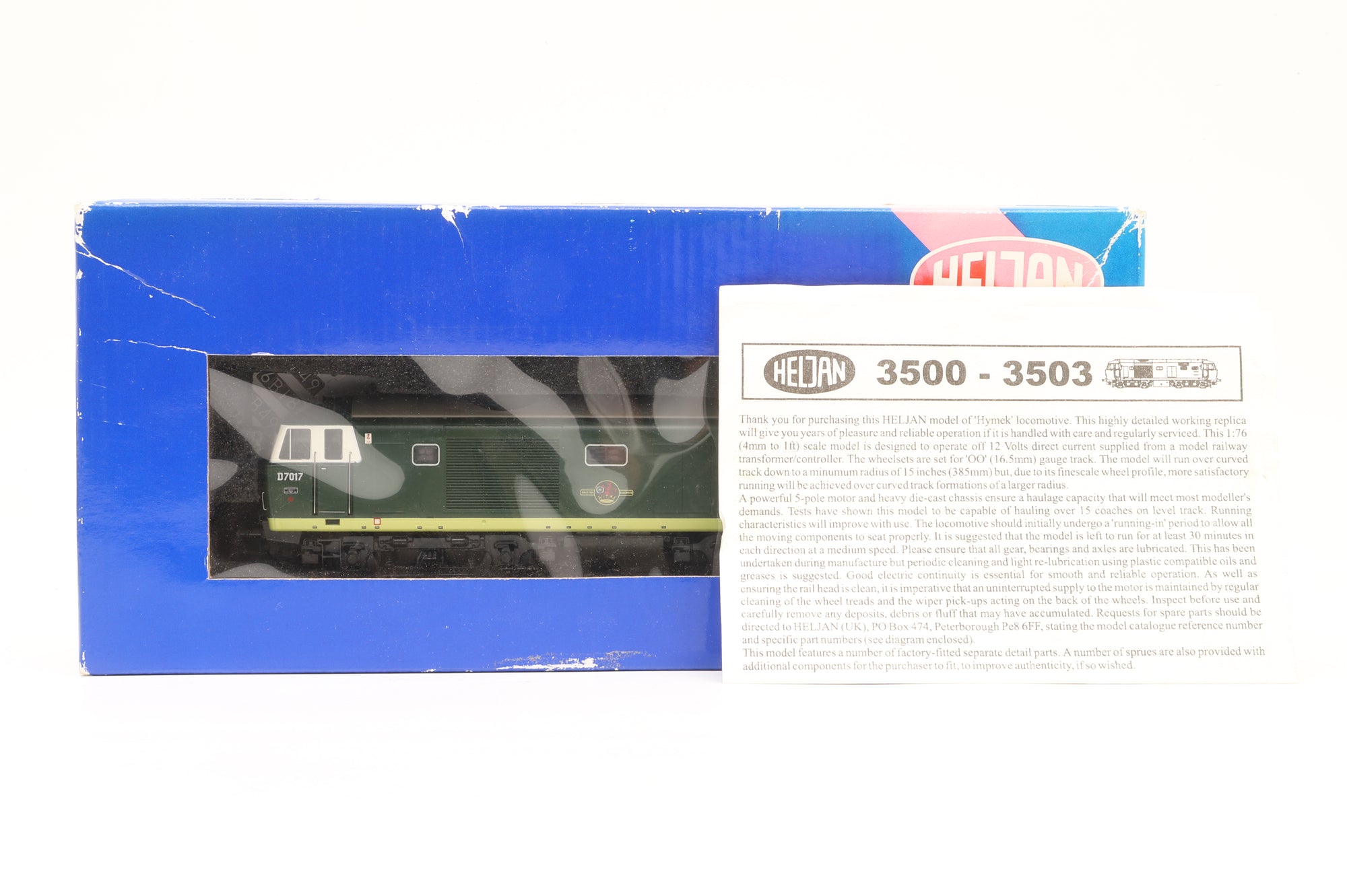 Heljan OO 3500 Class 35 Hymek D7017 in BR Two-Tone Green
