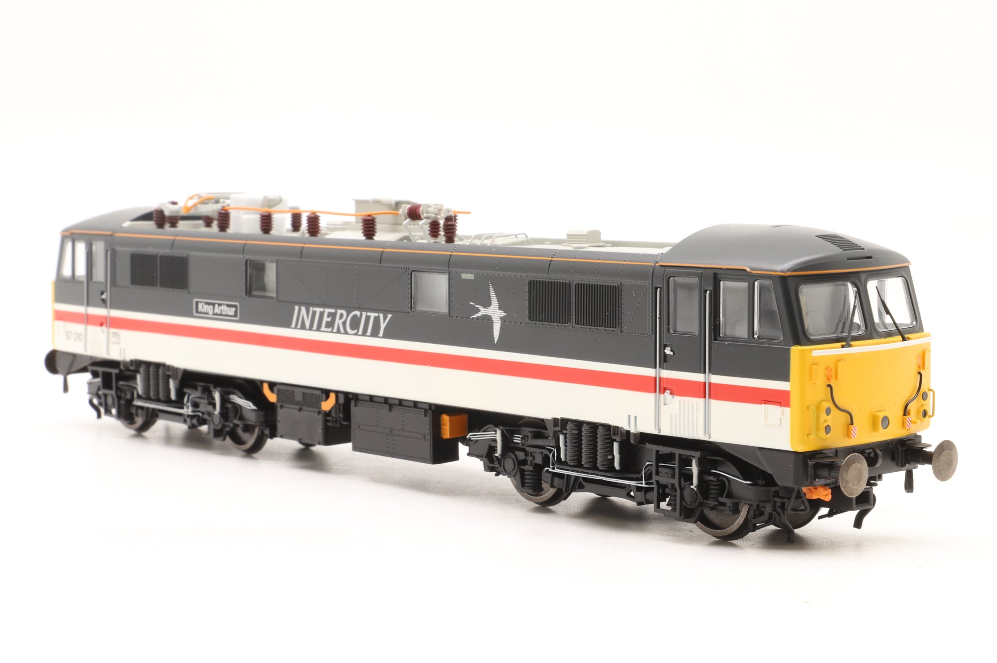 Hornby OO R3582 Class 87 87010 'King Arthur' in BR Intercity Swallow Livery