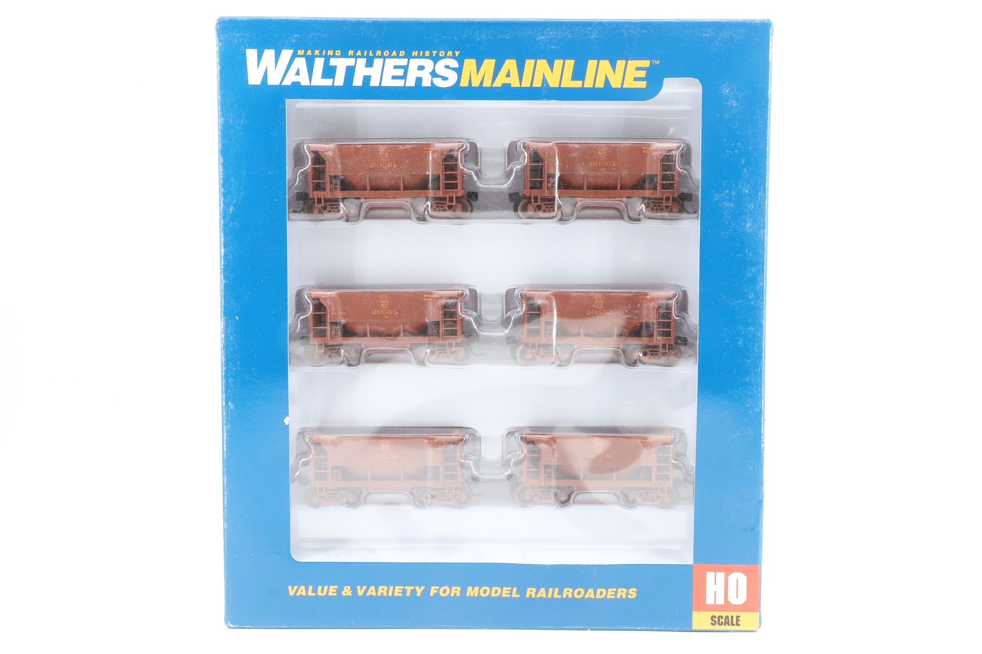 Walthers HO 910-58010 6-Pack of 24' Minnesota Ore Cars in DMIR Brown - Pro-Customised/Weathered