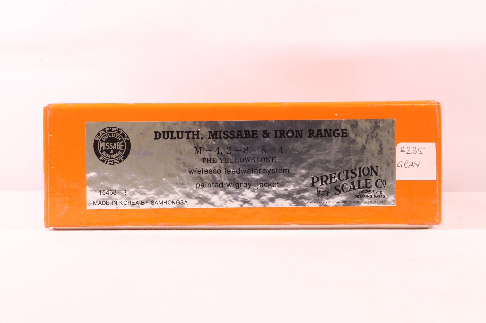 Iron Horse Models HO Brass 15468-3 M-4, 2-8-8-4 The Yellowstone w/elesco feed water system, Painted w. gray Water Jacket