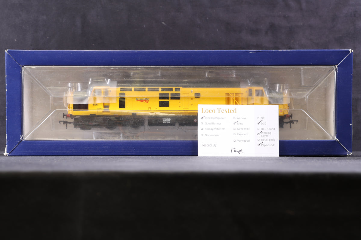 Bachmann OO 32-777Y Class 37/0 &#39;97303&#39; Network Rail Yellow Excl. Model Rail, DCC Fitted