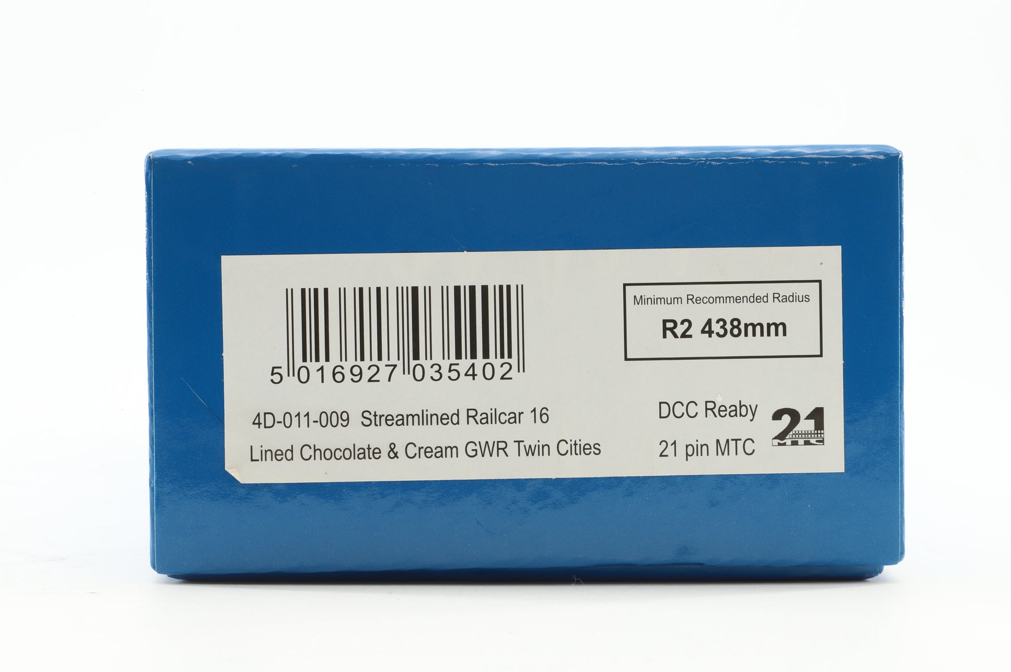 Dapol OO 4D-011-009 Streamlined Railcar '16' Lined Chocolate & Cream GWR Twin Cities