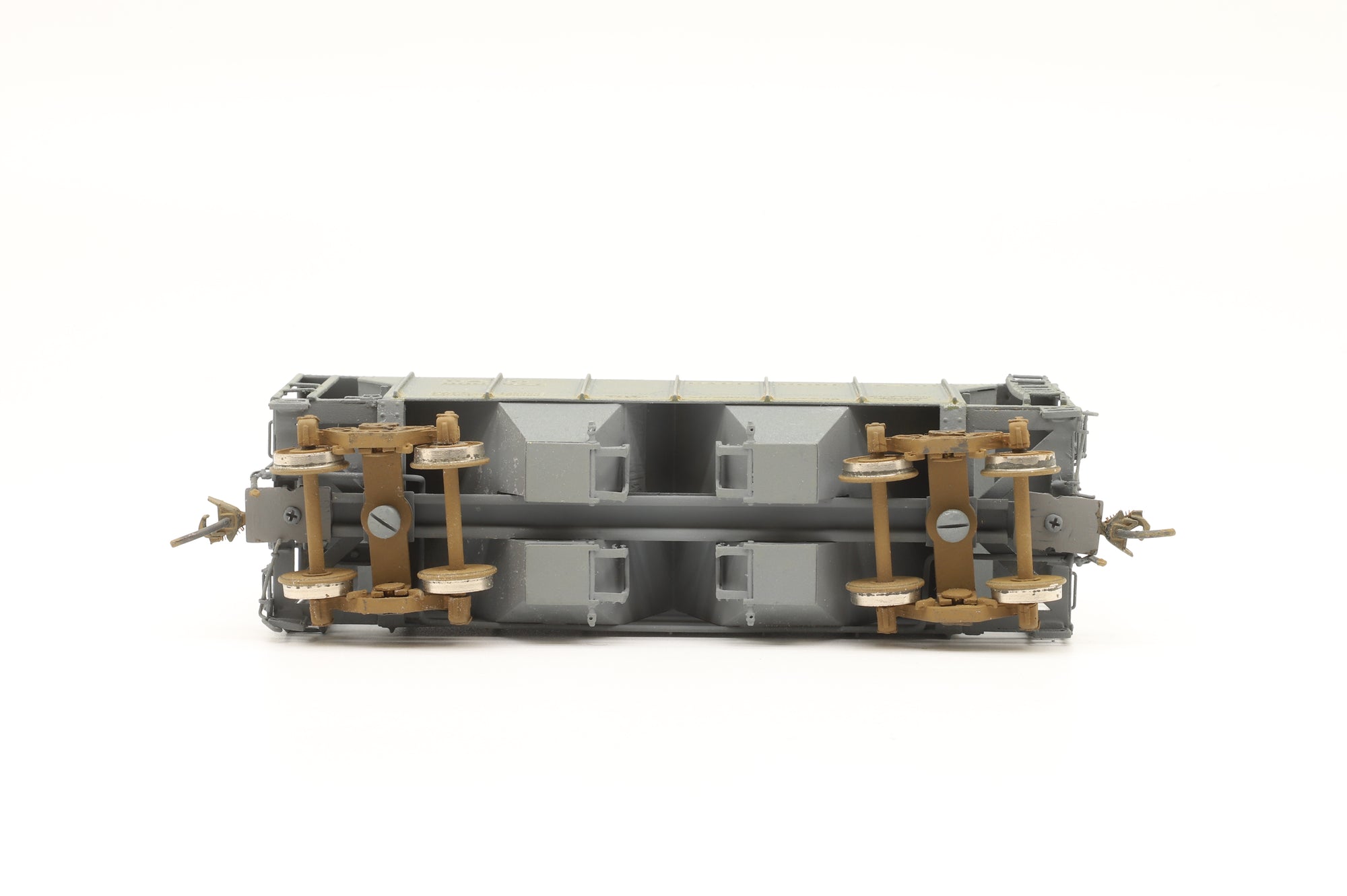 Overland Models HO Brass B&O N-34 Covered Hopper Wagon Top Type, Weathered