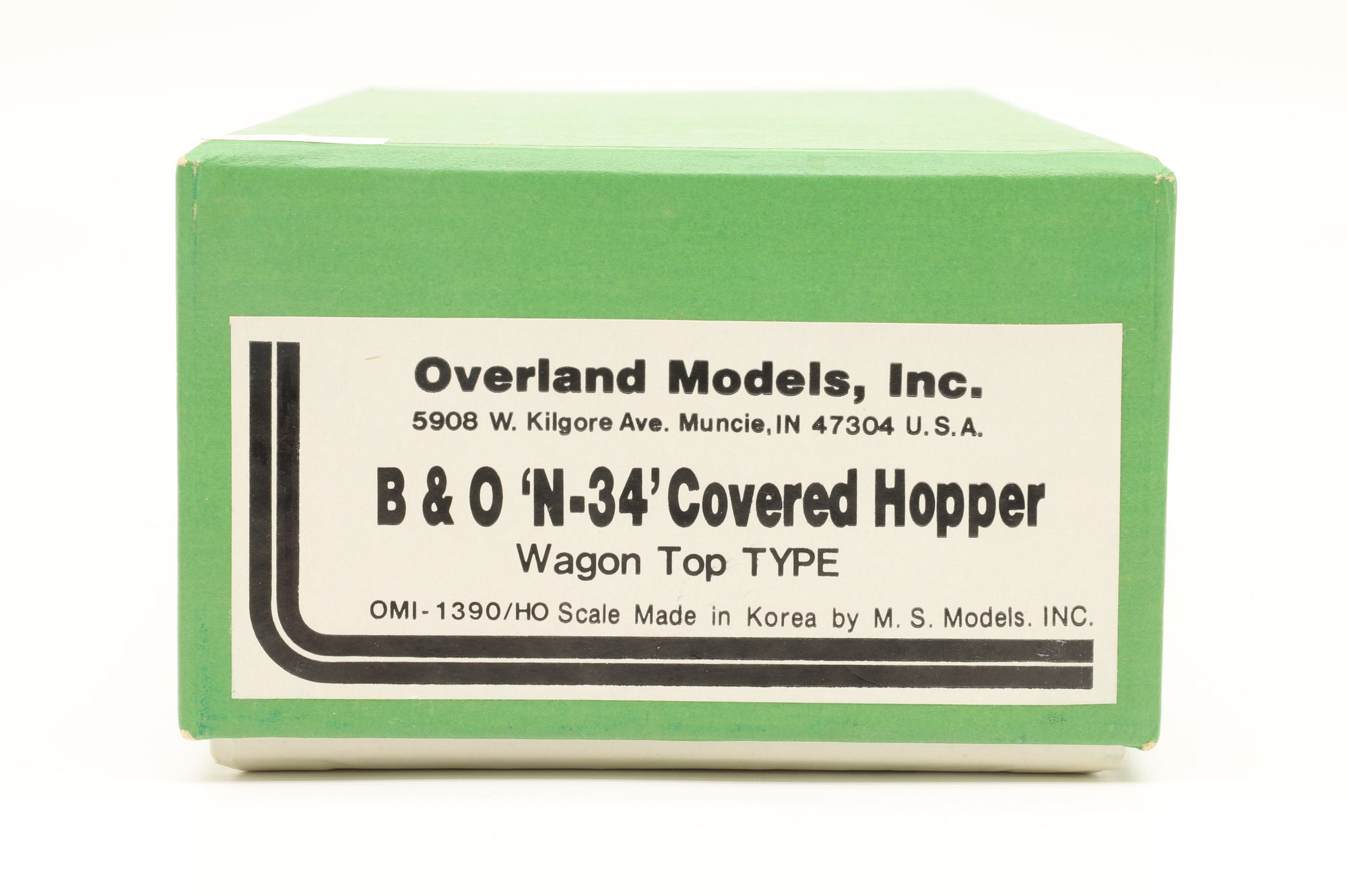 Overland Models HO Brass B&O N-34 Covered Hopper Wagon Top Type, Weathered