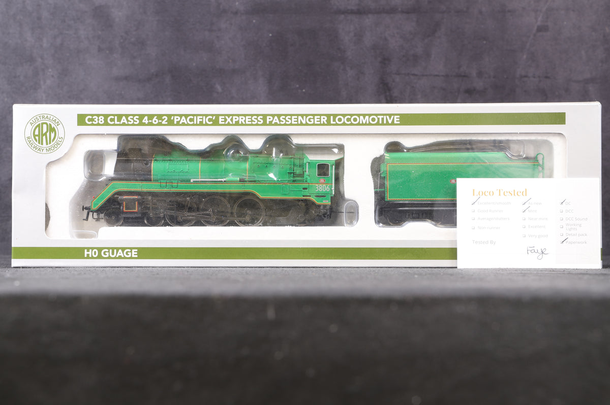 Australian Railway Models HO C38 Class 4-6-2 Pacific Express Passenger Locomotive &#39;3806&#39;